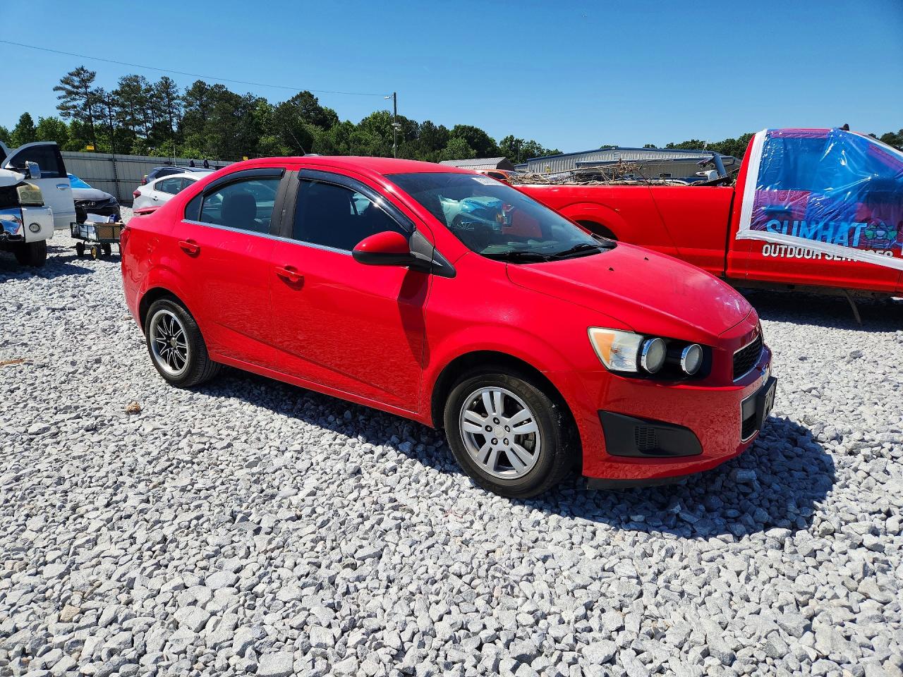 2015 Chevrolet Sonic Lt Red vin: 1G1JC5SH0F4220017