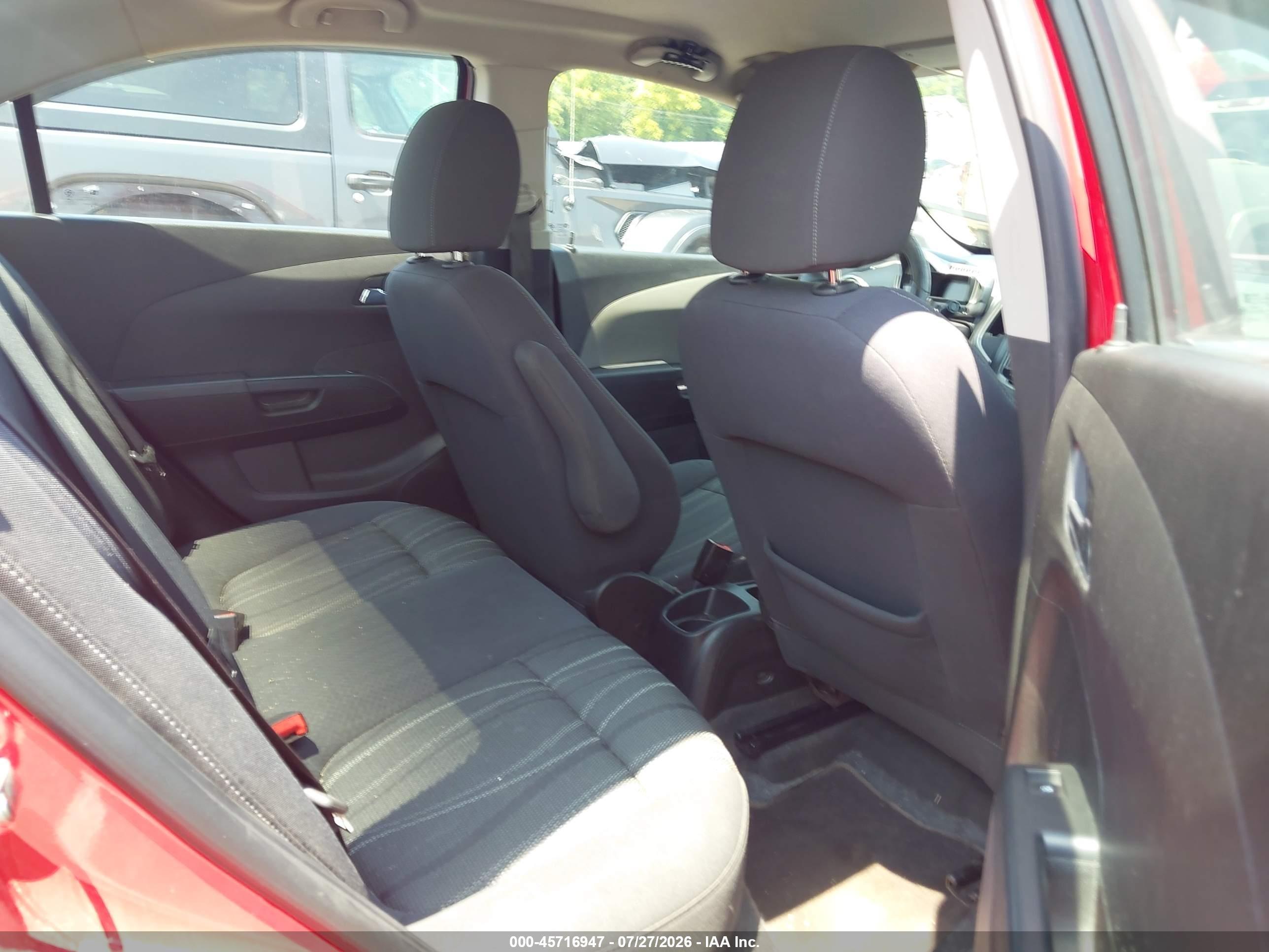 2015 Chevrolet Sonic Lt Auto Red vin: 1G1JC5SH0F4220650