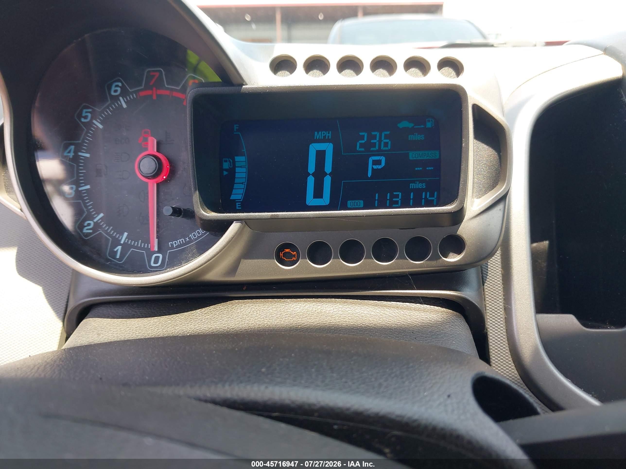 2015 Chevrolet Sonic Lt Auto Red vin: 1G1JC5SH0F4220650