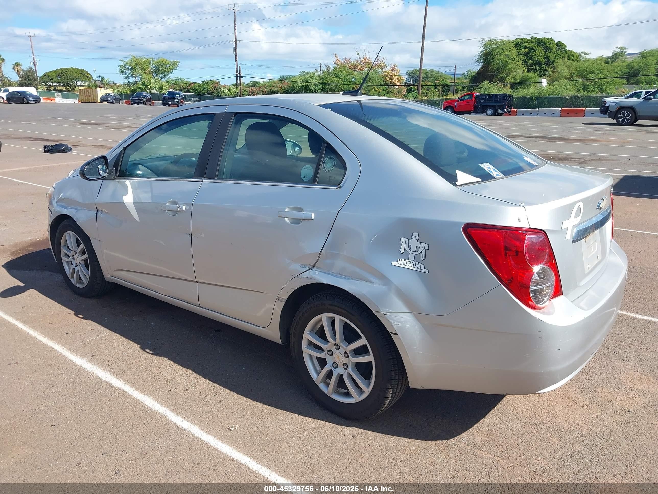 2012 Chevrolet Sonic 2lt Silver vin: 1G1JC5SH1C4119497