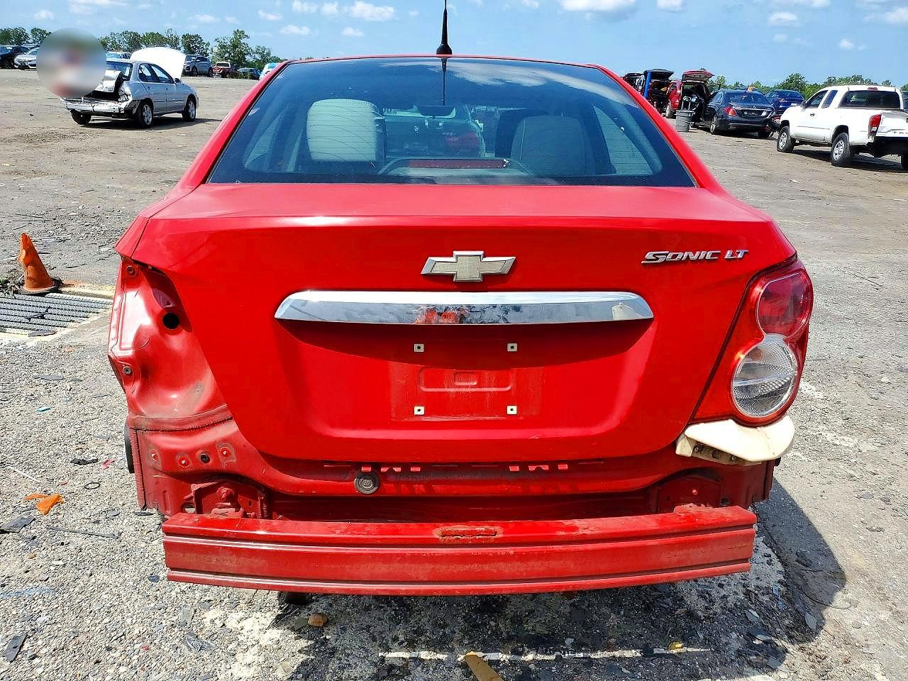 2012 Chevrolet Sonic Lt Red vin: 1G1JC5SH1C4130418