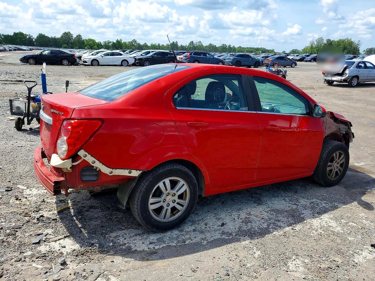 2012 Chevrolet Sonic Lt Red vin: 1G1JC5SH1C4130418