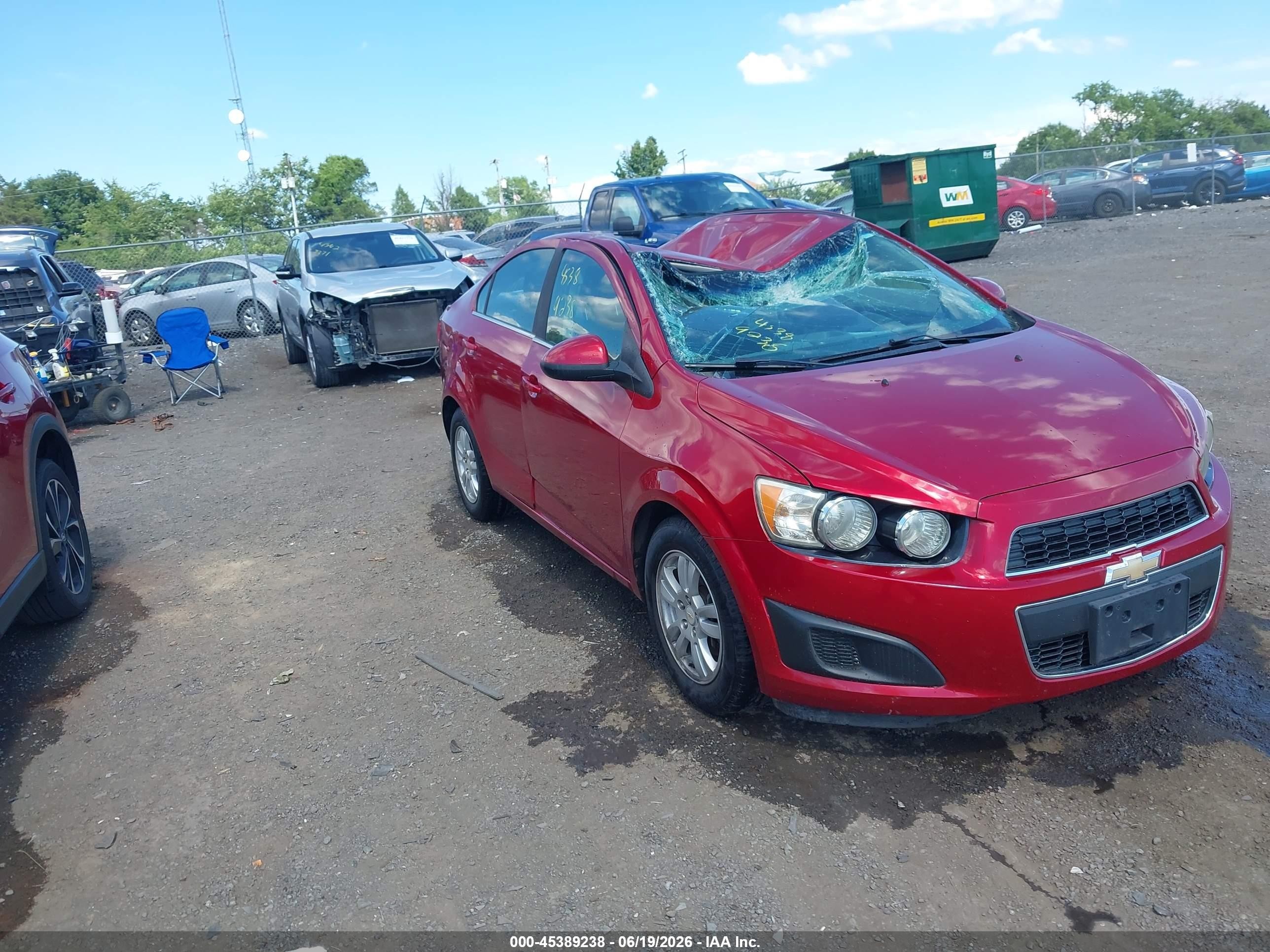 2012 Chevrolet Sonic 2lt Red vin: 1G1JC5SH1C4142083