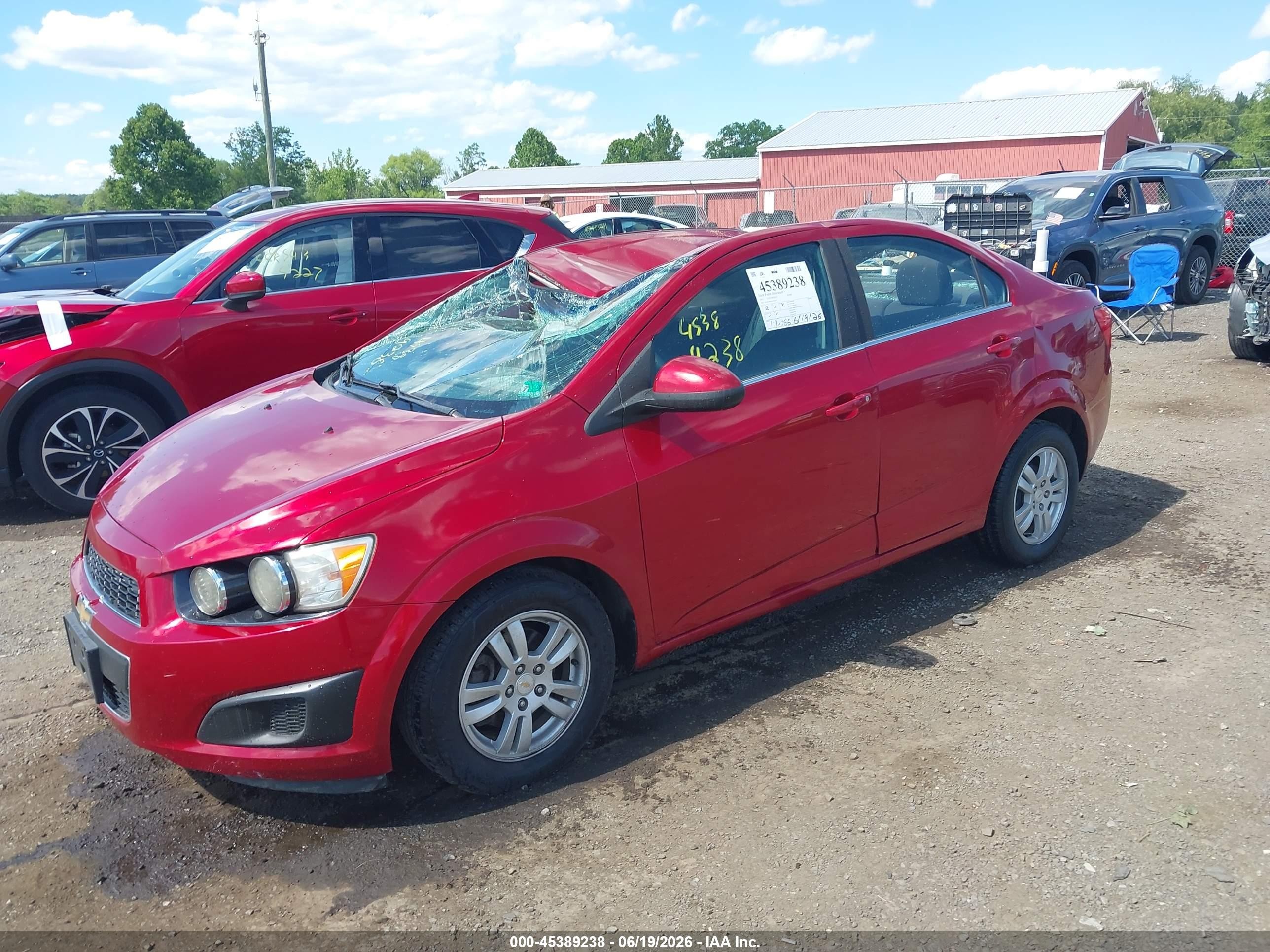 2012 Chevrolet Sonic 2lt Red vin: 1G1JC5SH1C4142083