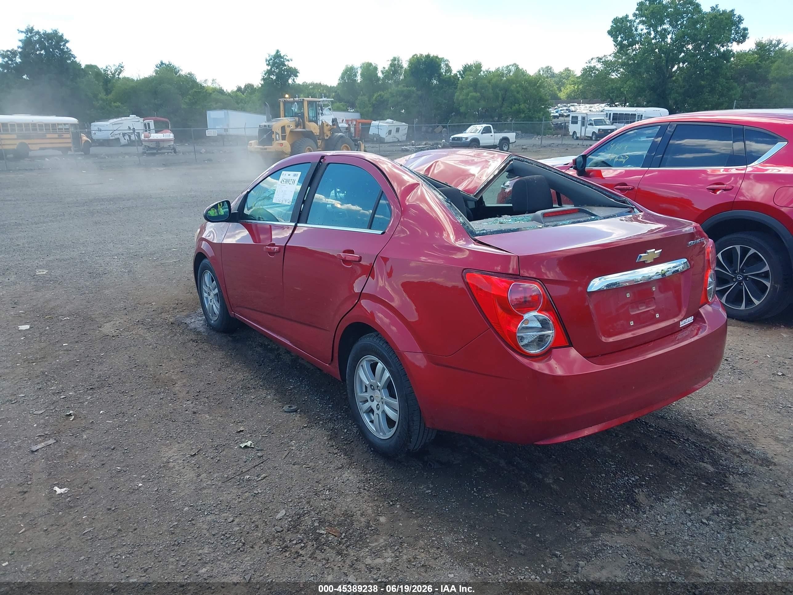 2012 Chevrolet Sonic 2lt Red vin: 1G1JC5SH1C4142083