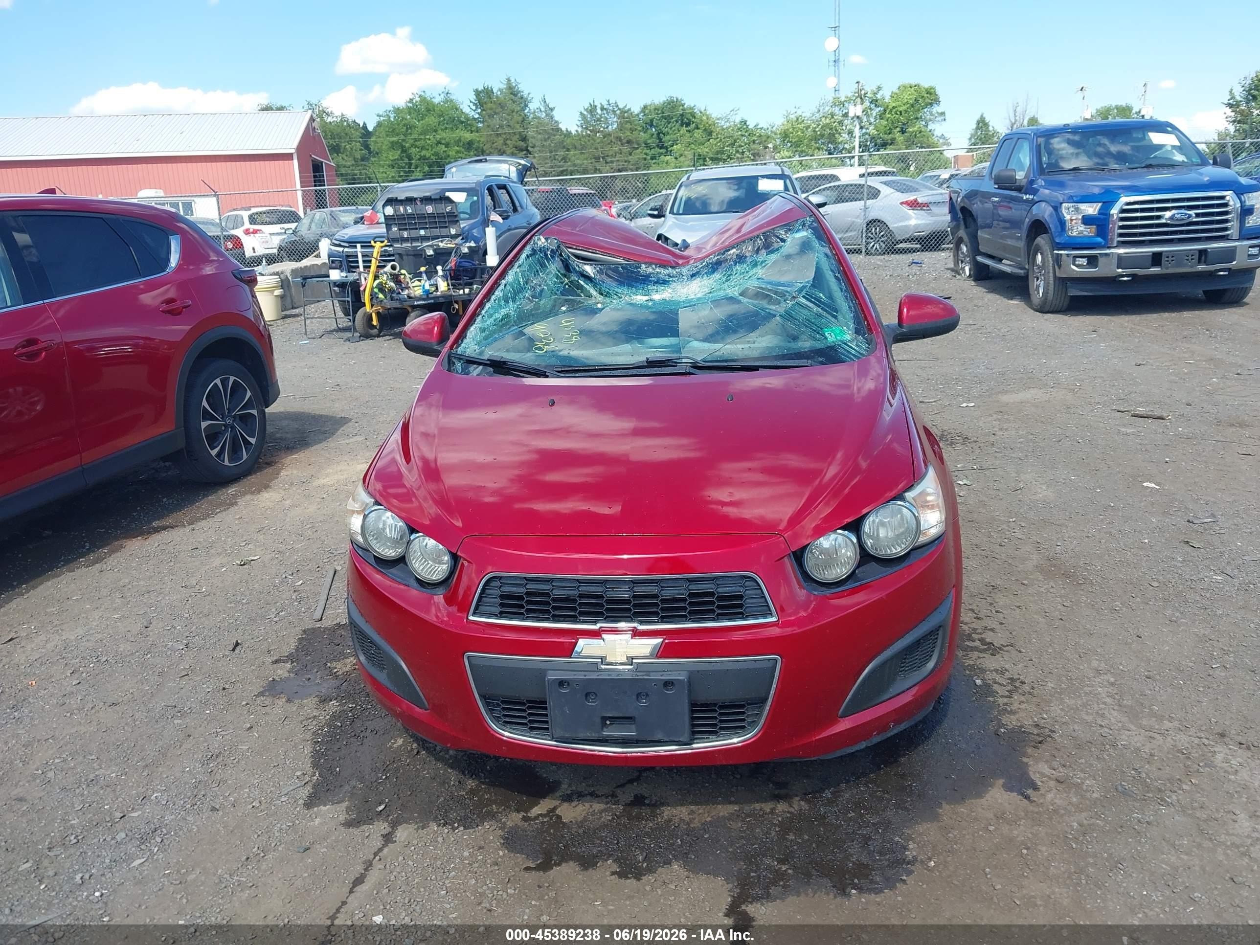 2012 Chevrolet Sonic 2lt Red vin: 1G1JC5SH1C4142083