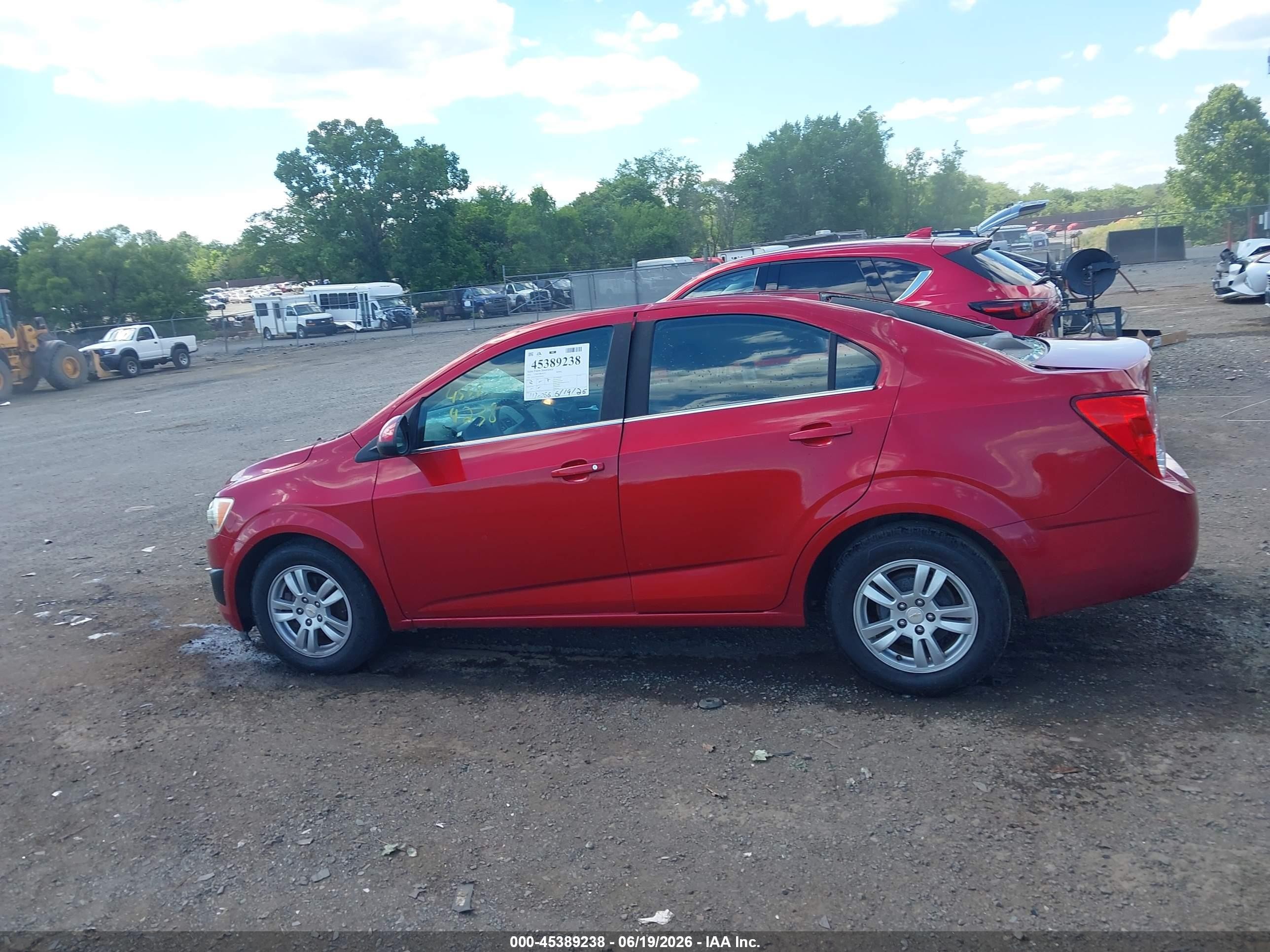 2012 Chevrolet Sonic 2lt Red vin: 1G1JC5SH1C4142083