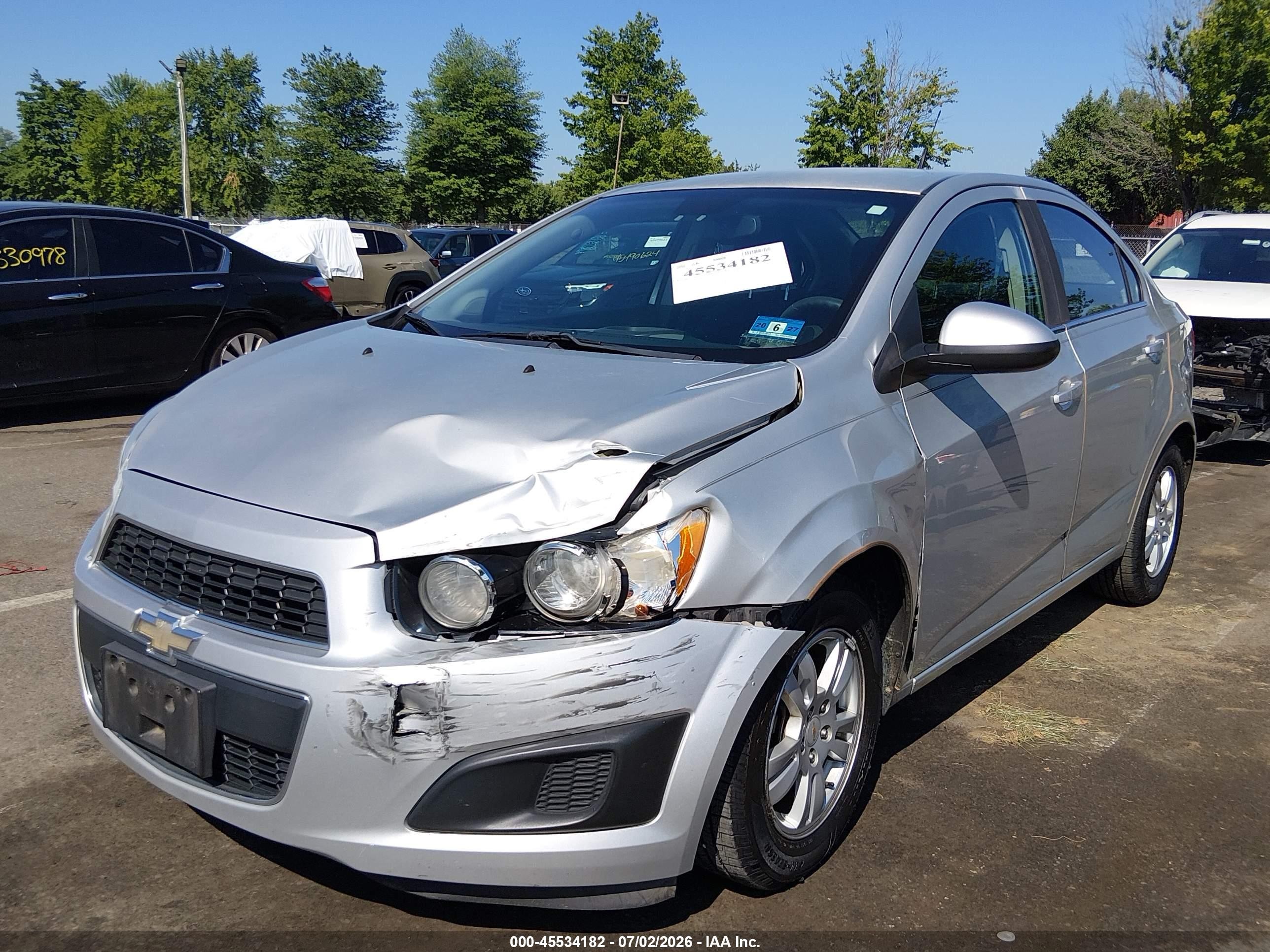 2012 Chevrolet Sonic 2lt Серебряный vin: 1G1JC5SH1C4179991