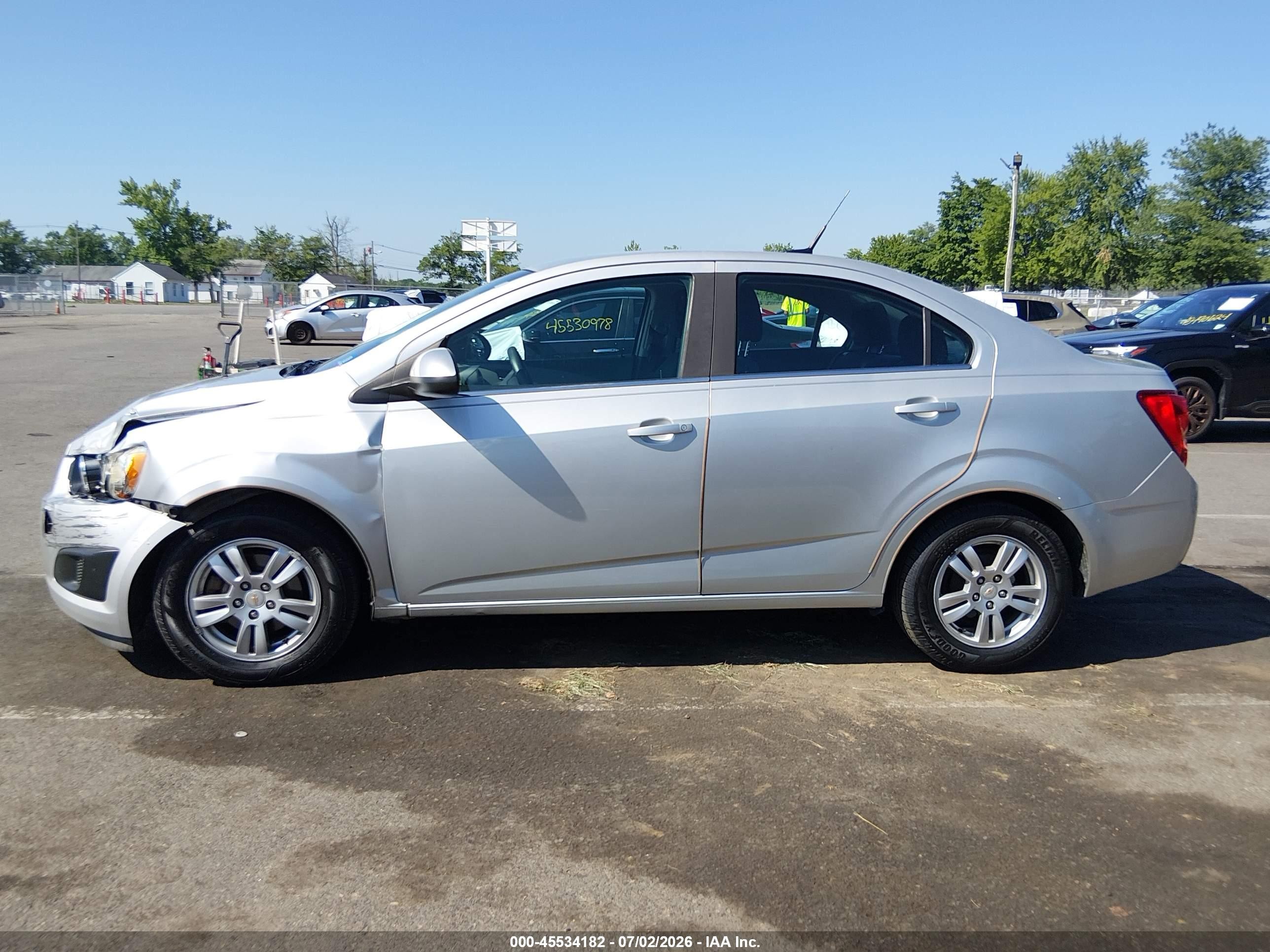 2012 Chevrolet Sonic 2lt Серебряный vin: 1G1JC5SH1C4179991