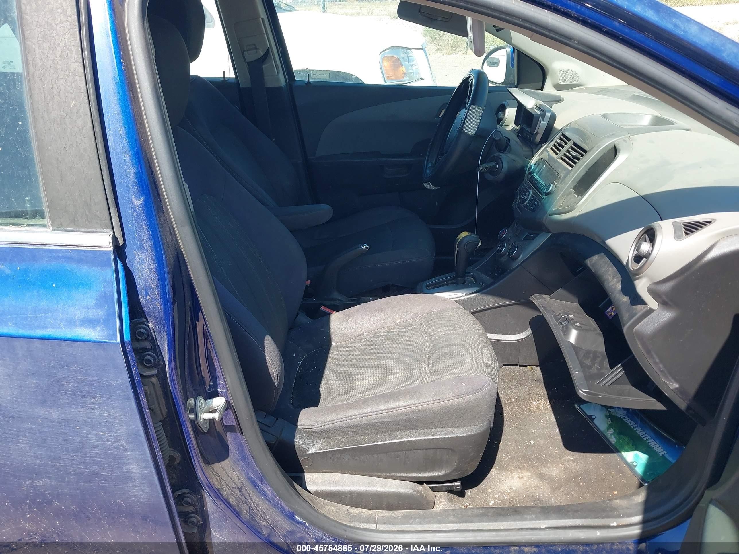 2012 Chevrolet Sonic 2lt Blue vin: 1G1JC5SH1C4196628