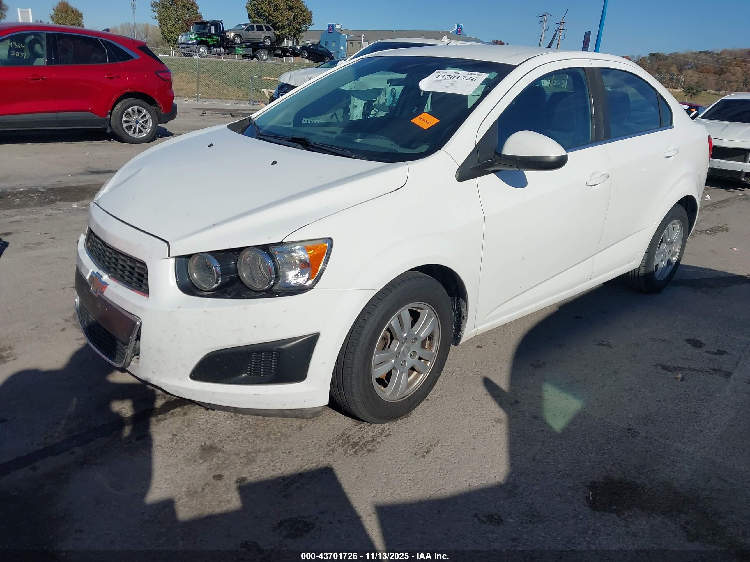 2013 Chevrolet Sonic Lt Auto White vin: 1G1JC5SH1D4113510