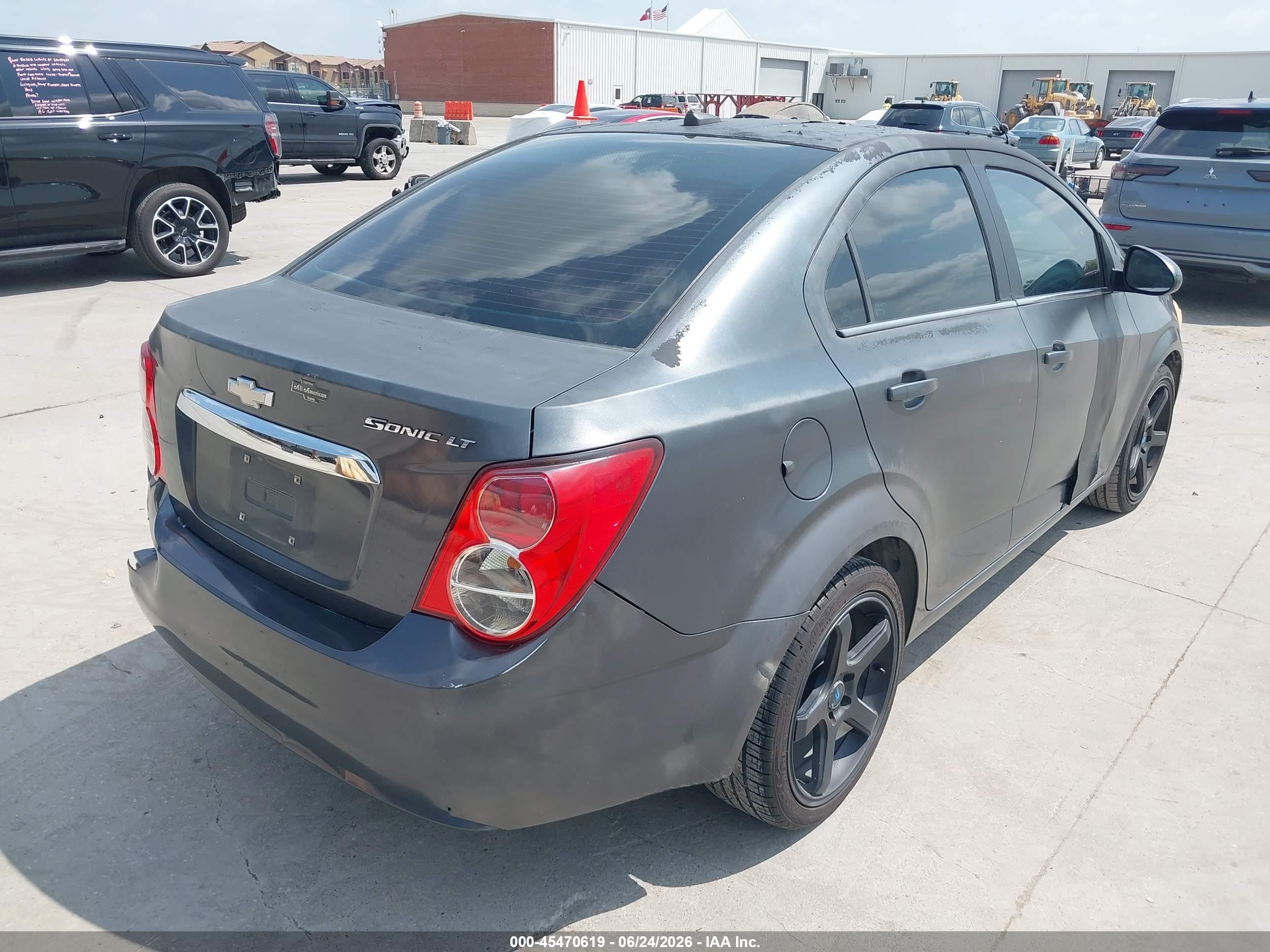 2013 Chevrolet Sonic Lt Auto Gray vin: 1G1JC5SH1D4147057