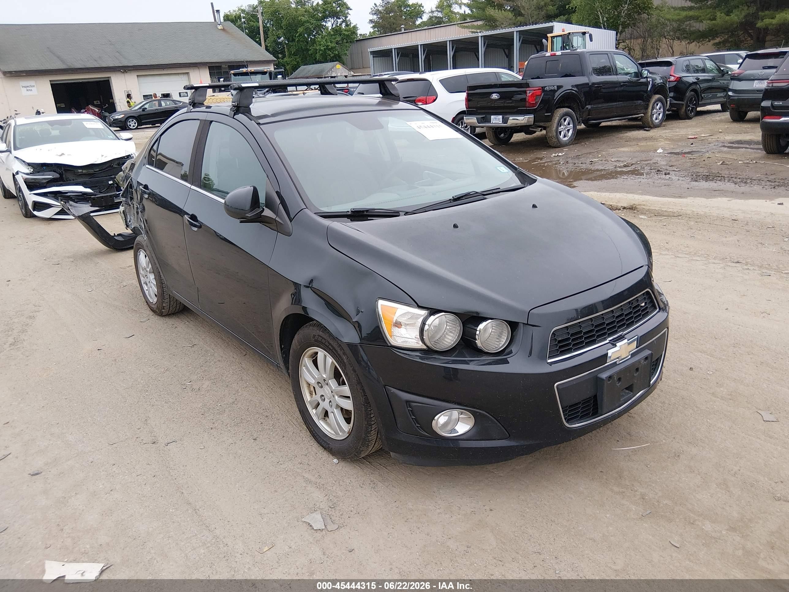 2013 Chevrolet Sonic Lt Auto Black vin: 1G1JC5SH1D4155482
