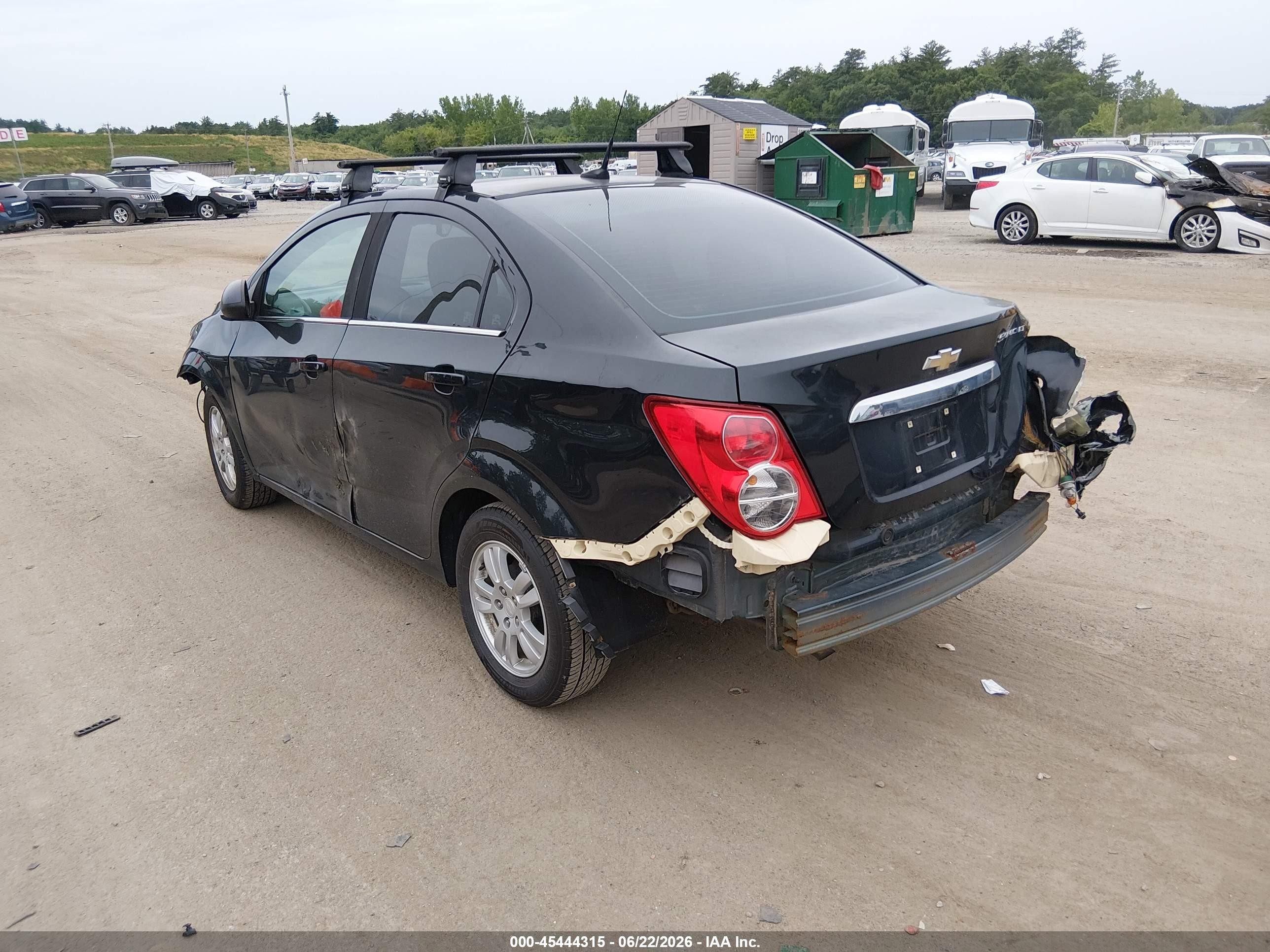 2013 Chevrolet Sonic Lt Auto Black vin: 1G1JC5SH1D4155482