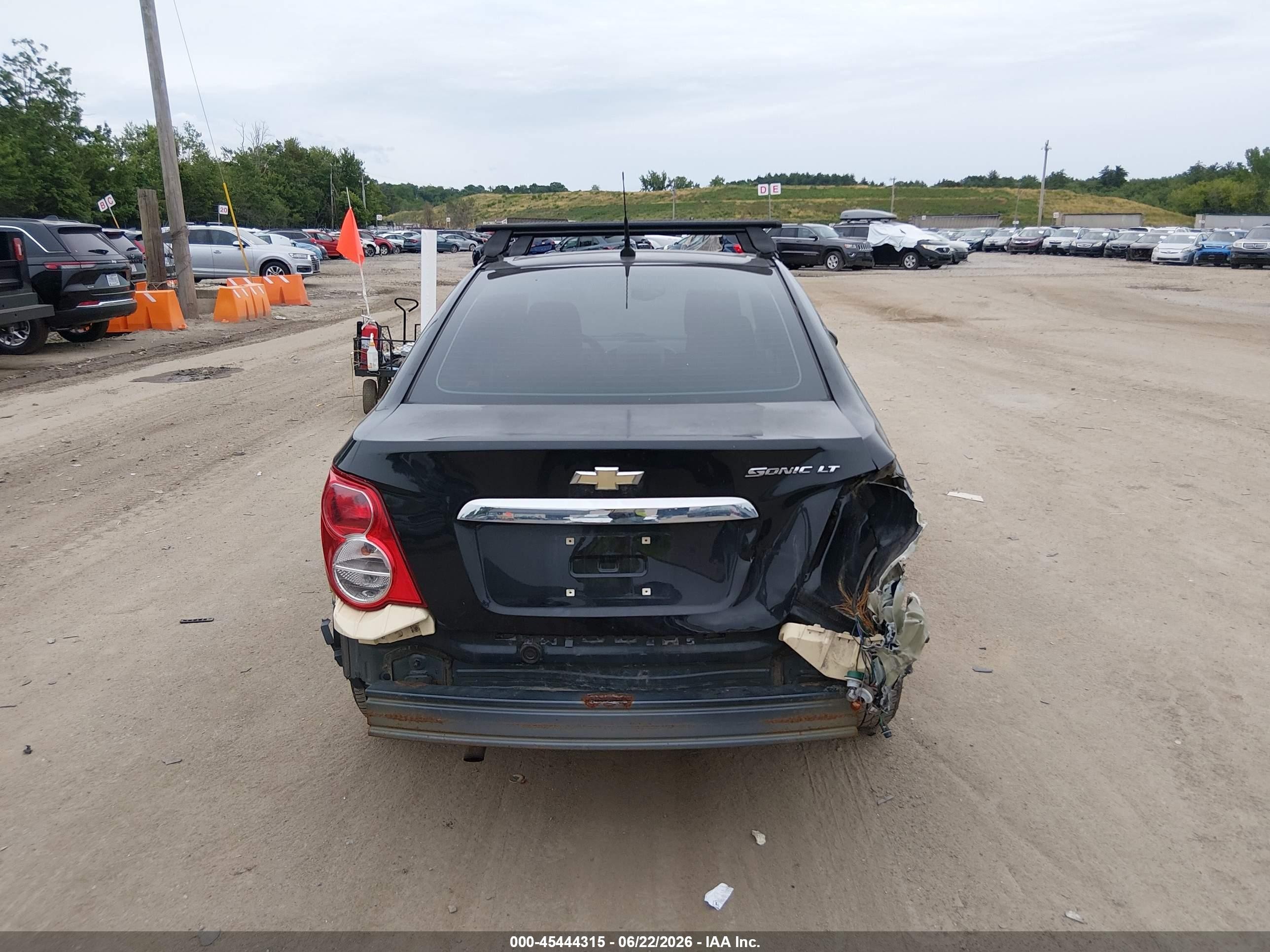 2013 Chevrolet Sonic Lt Auto Black vin: 1G1JC5SH1D4155482