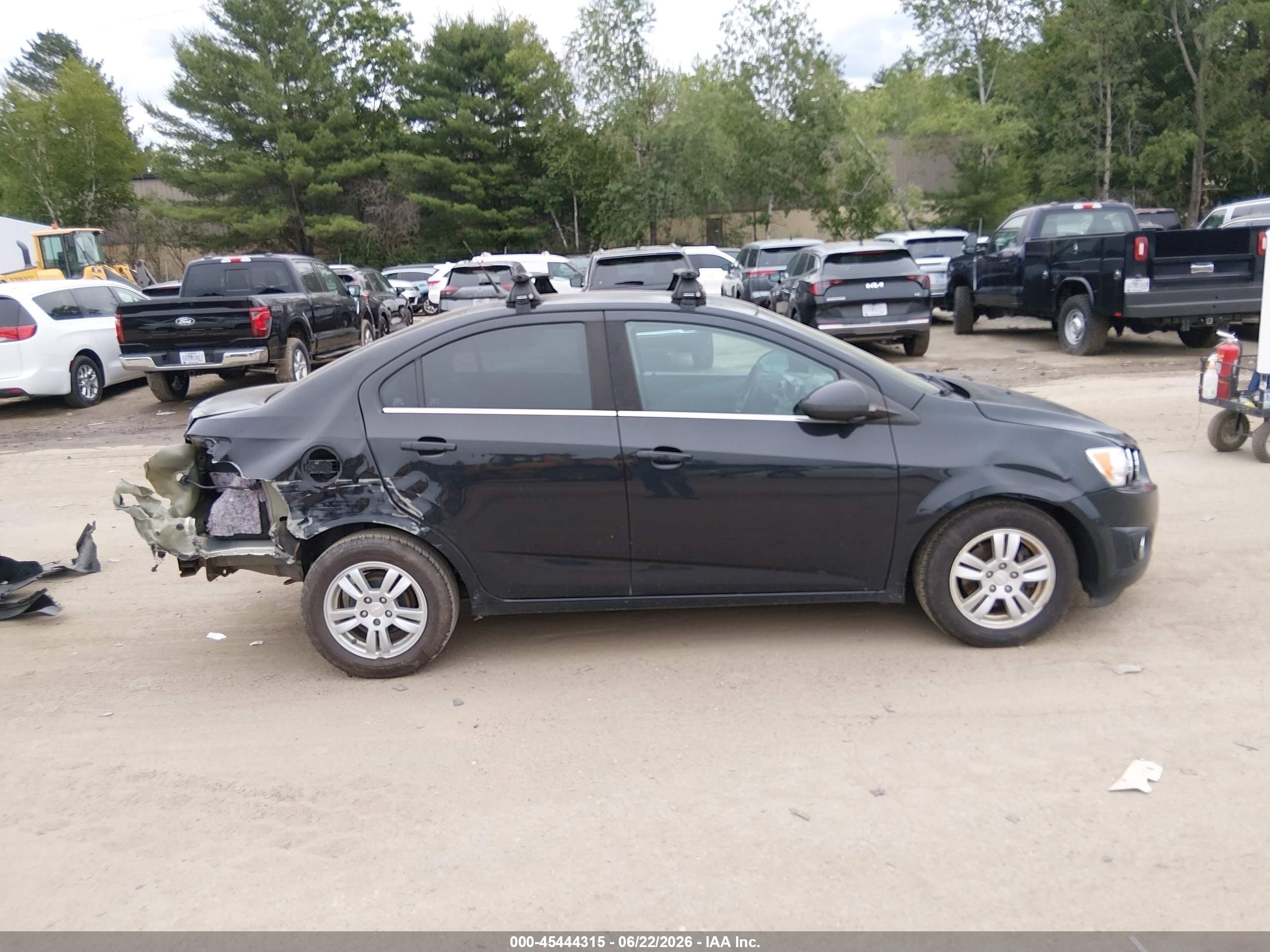 2013 Chevrolet Sonic Lt Auto Black vin: 1G1JC5SH1D4155482