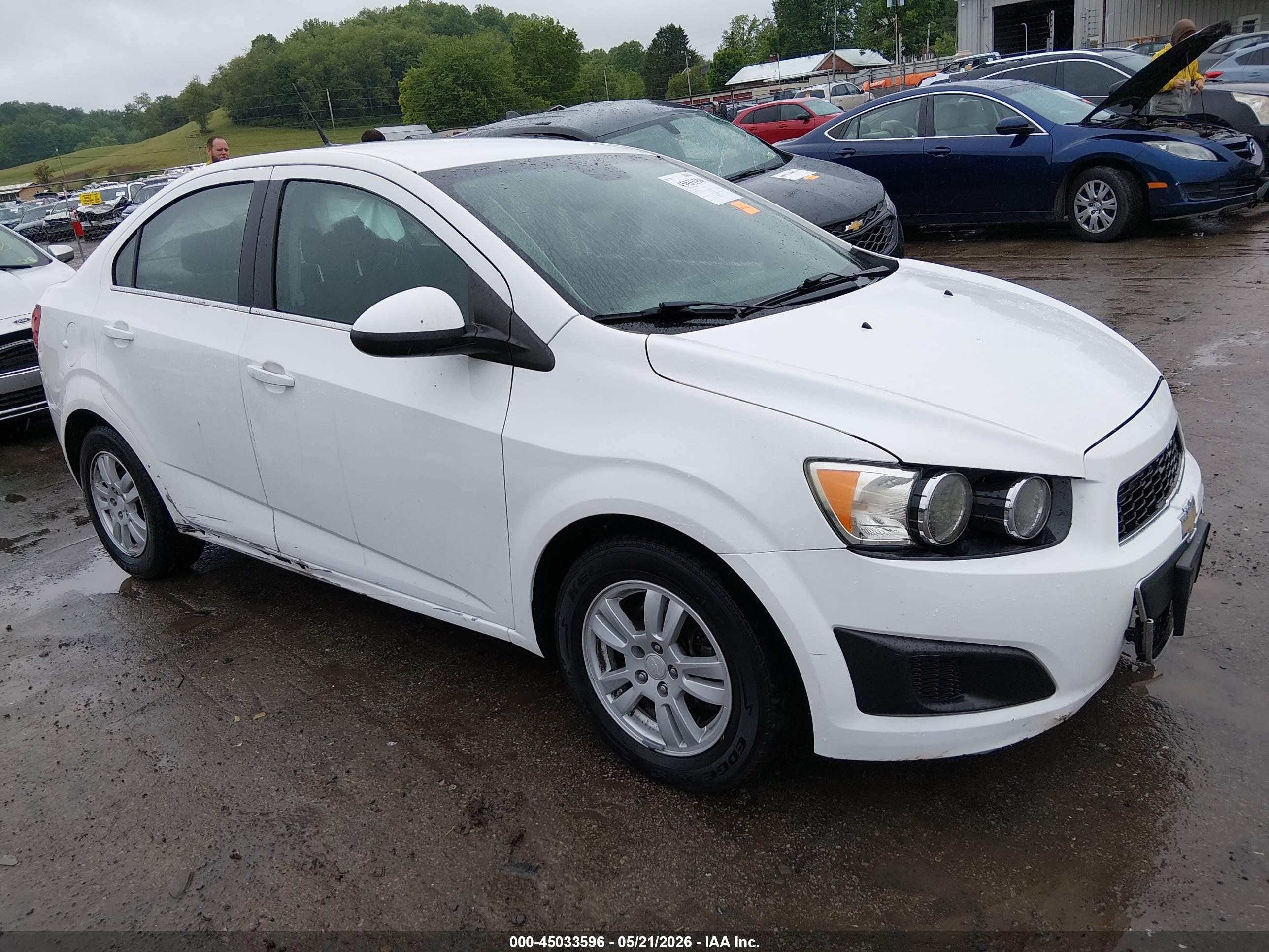 2013 Chevrolet Sonic Lt Auto White vin: 1G1JC5SH1D4258028