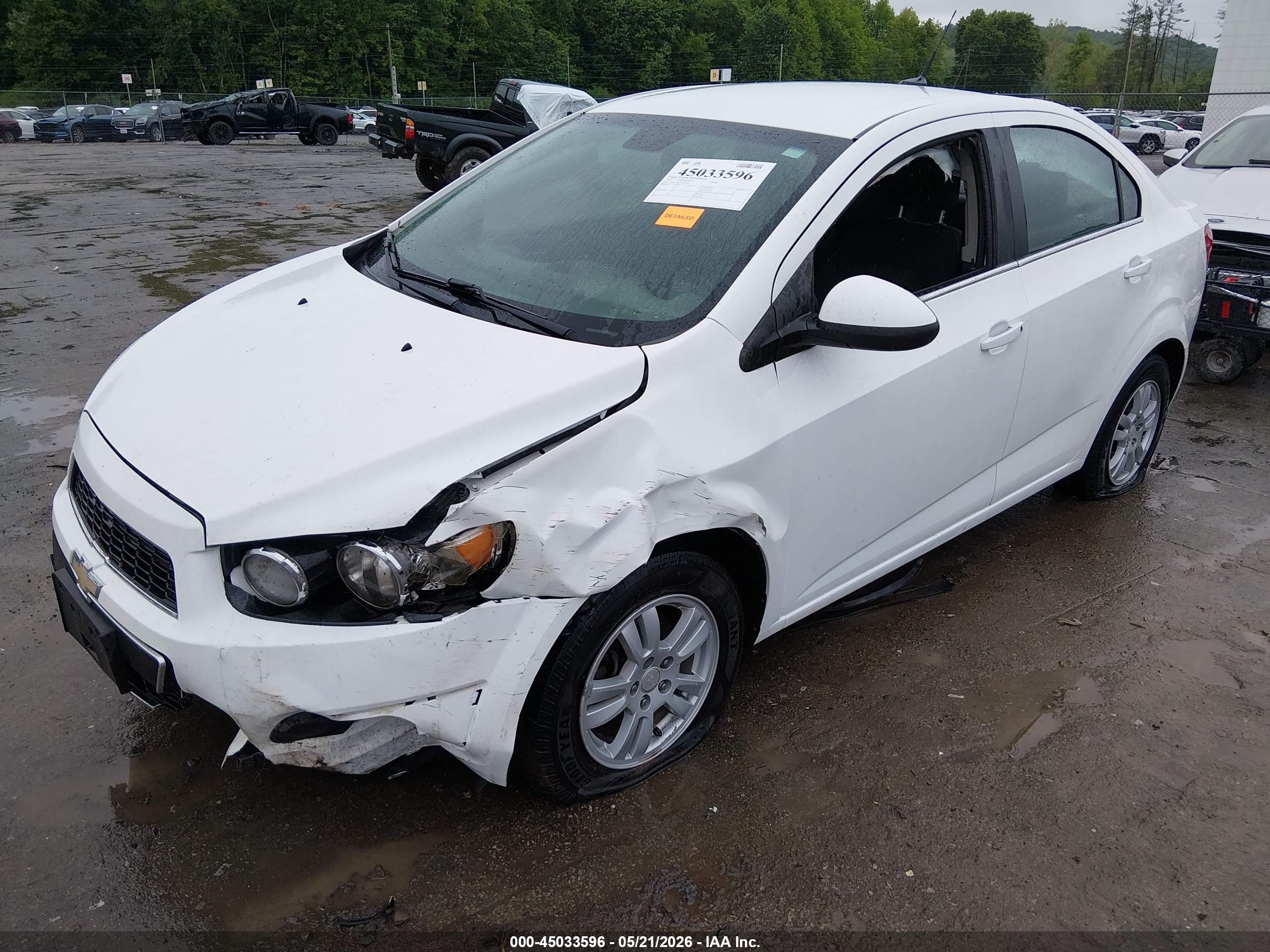 2013 Chevrolet Sonic Lt Auto White vin: 1G1JC5SH1D4258028