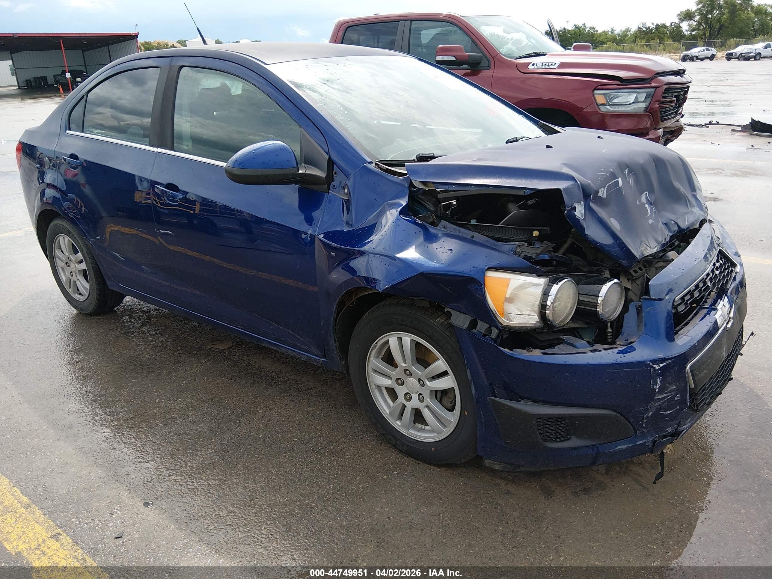 2014 Chevrolet Sonic Lt Auto Blue vin: 1G1JC5SH1E4139817