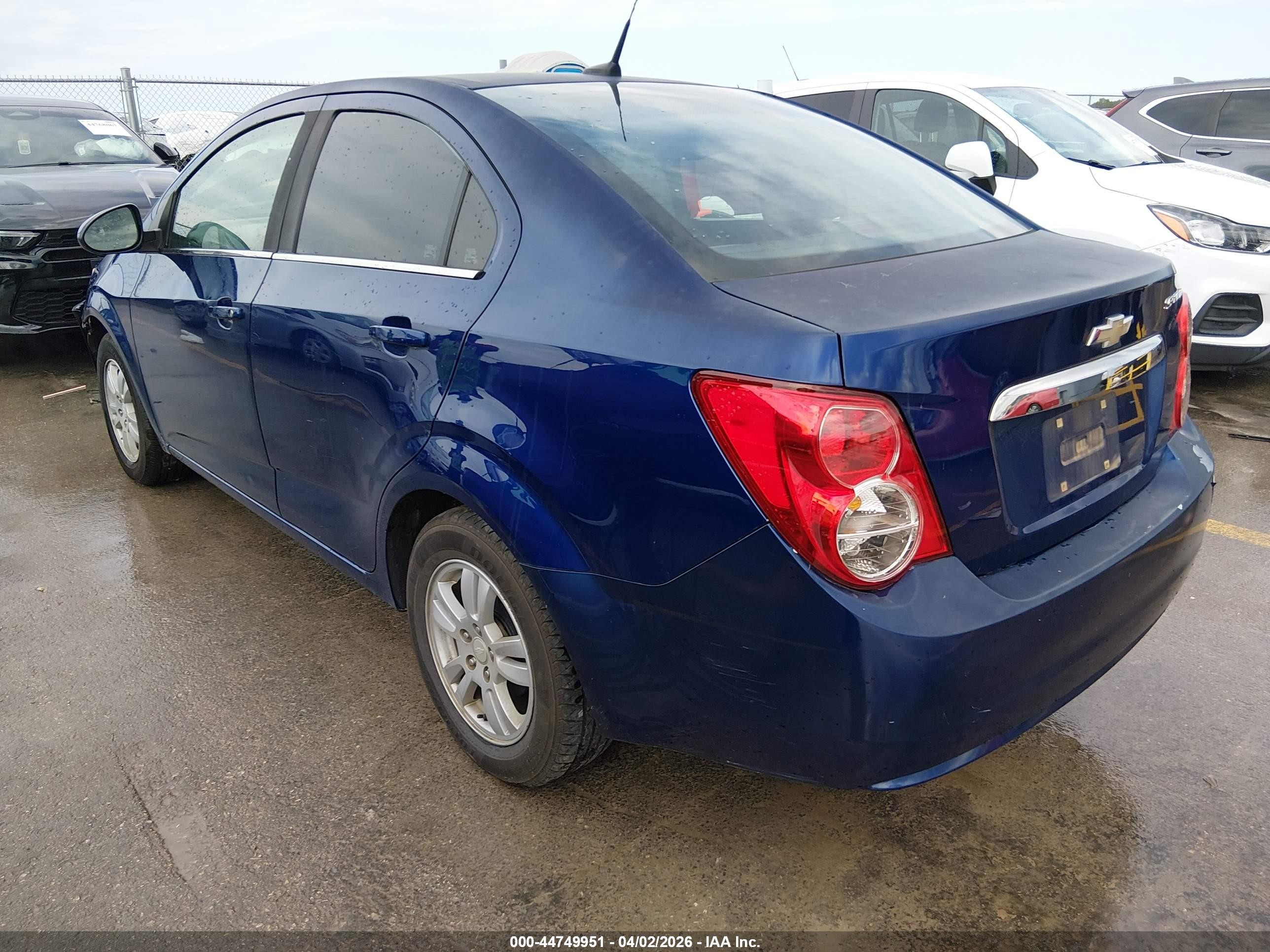 2014 Chevrolet Sonic Lt Auto Blue vin: 1G1JC5SH1E4139817