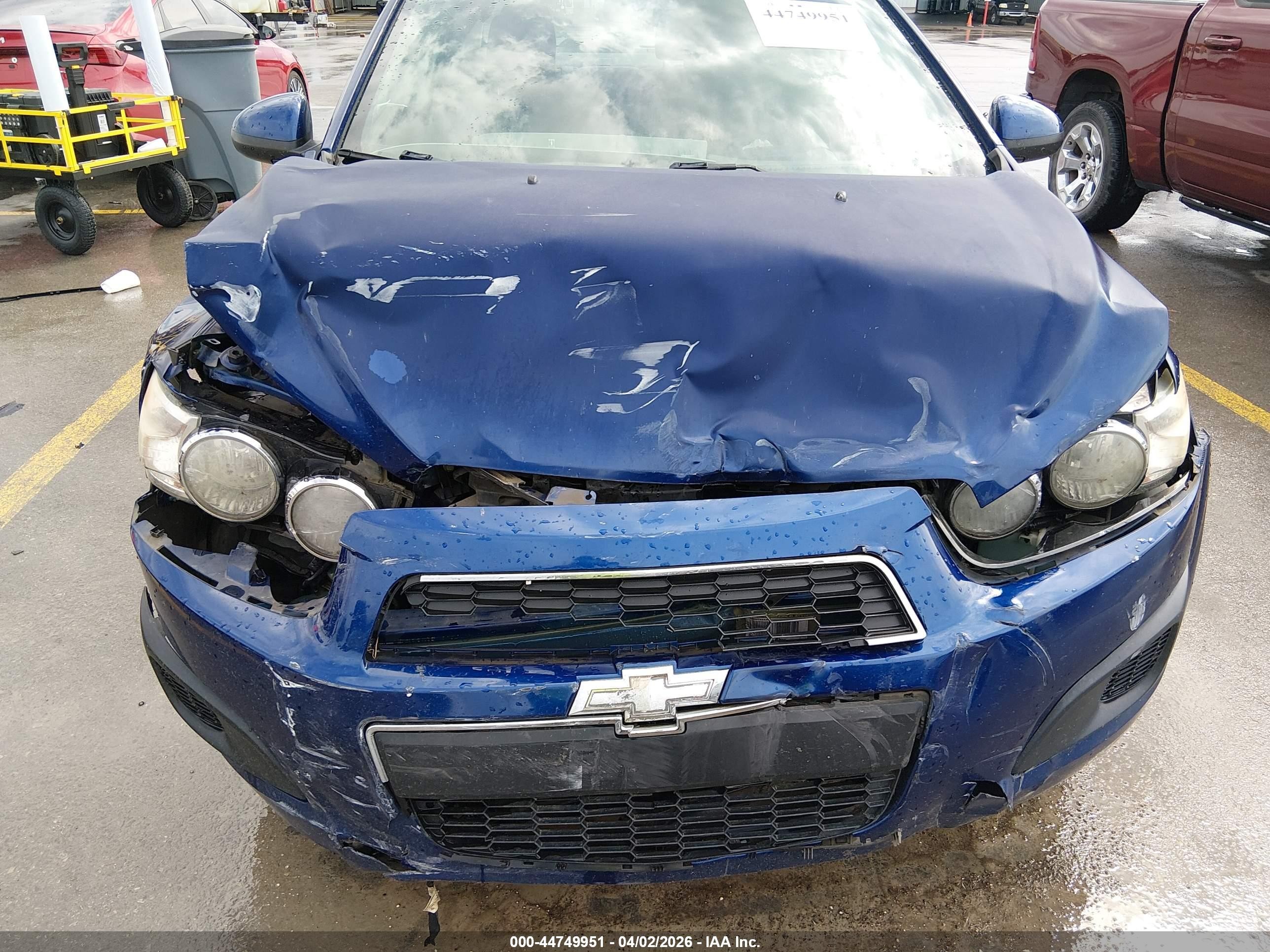 2014 Chevrolet Sonic Lt Auto Blue vin: 1G1JC5SH1E4139817