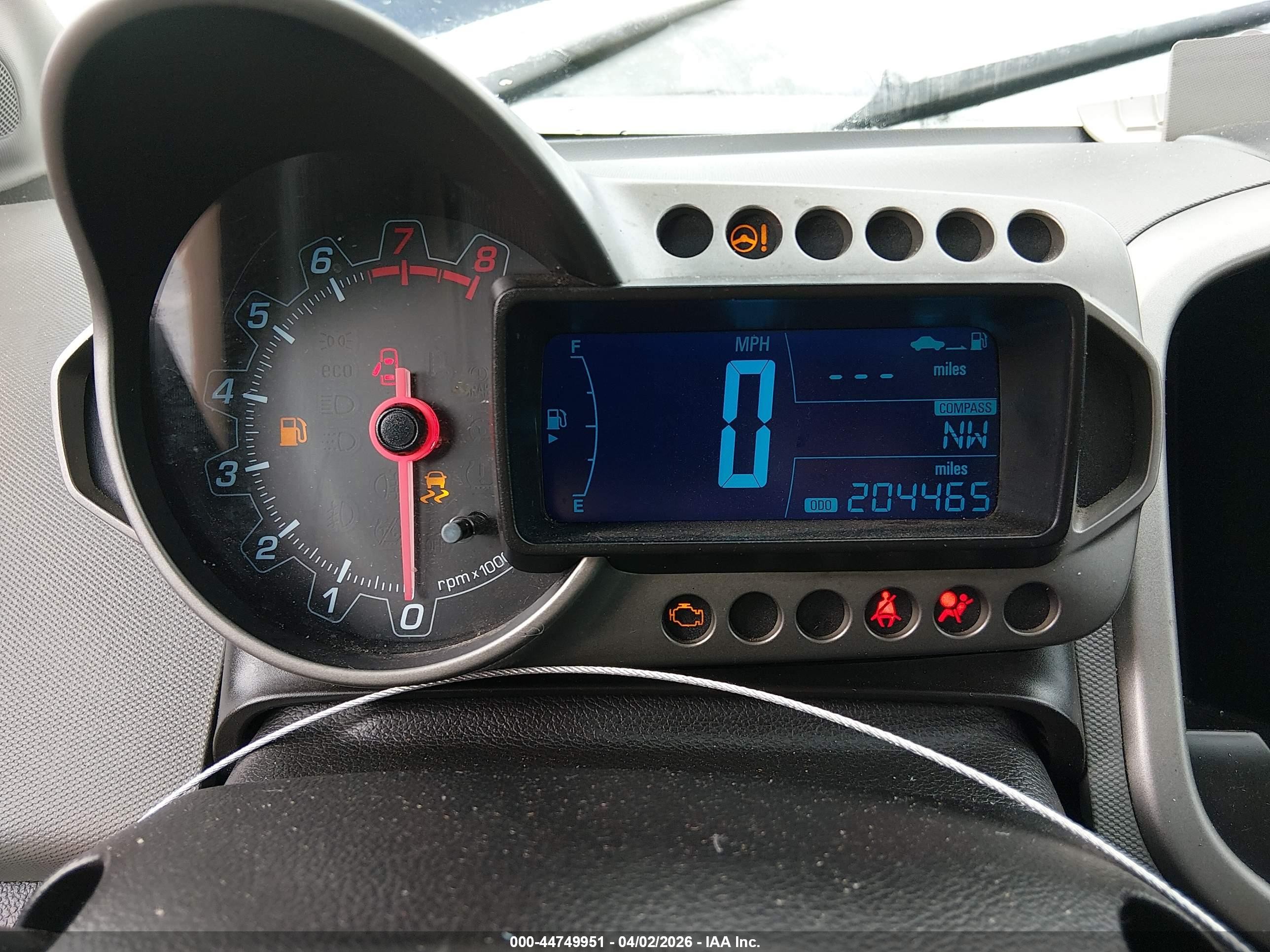 2014 Chevrolet Sonic Lt Auto Blue vin: 1G1JC5SH1E4139817