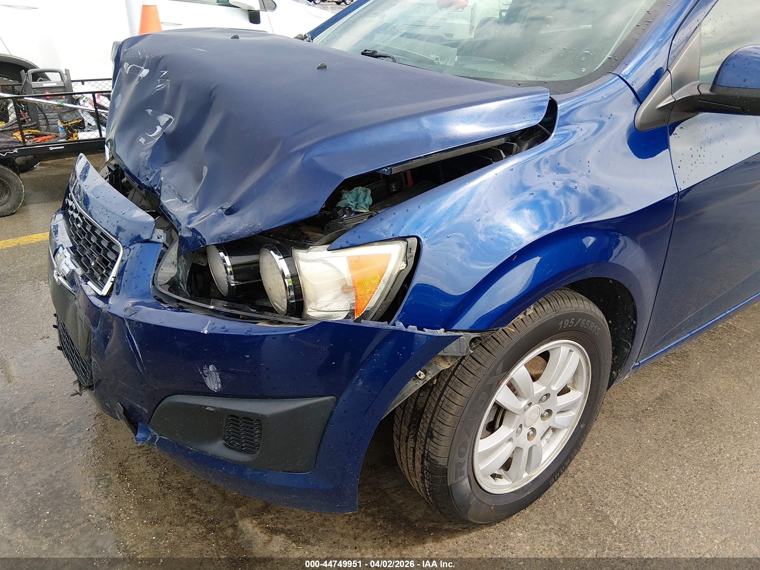 2014 Chevrolet Sonic Lt Auto Blue vin: 1G1JC5SH1E4139817