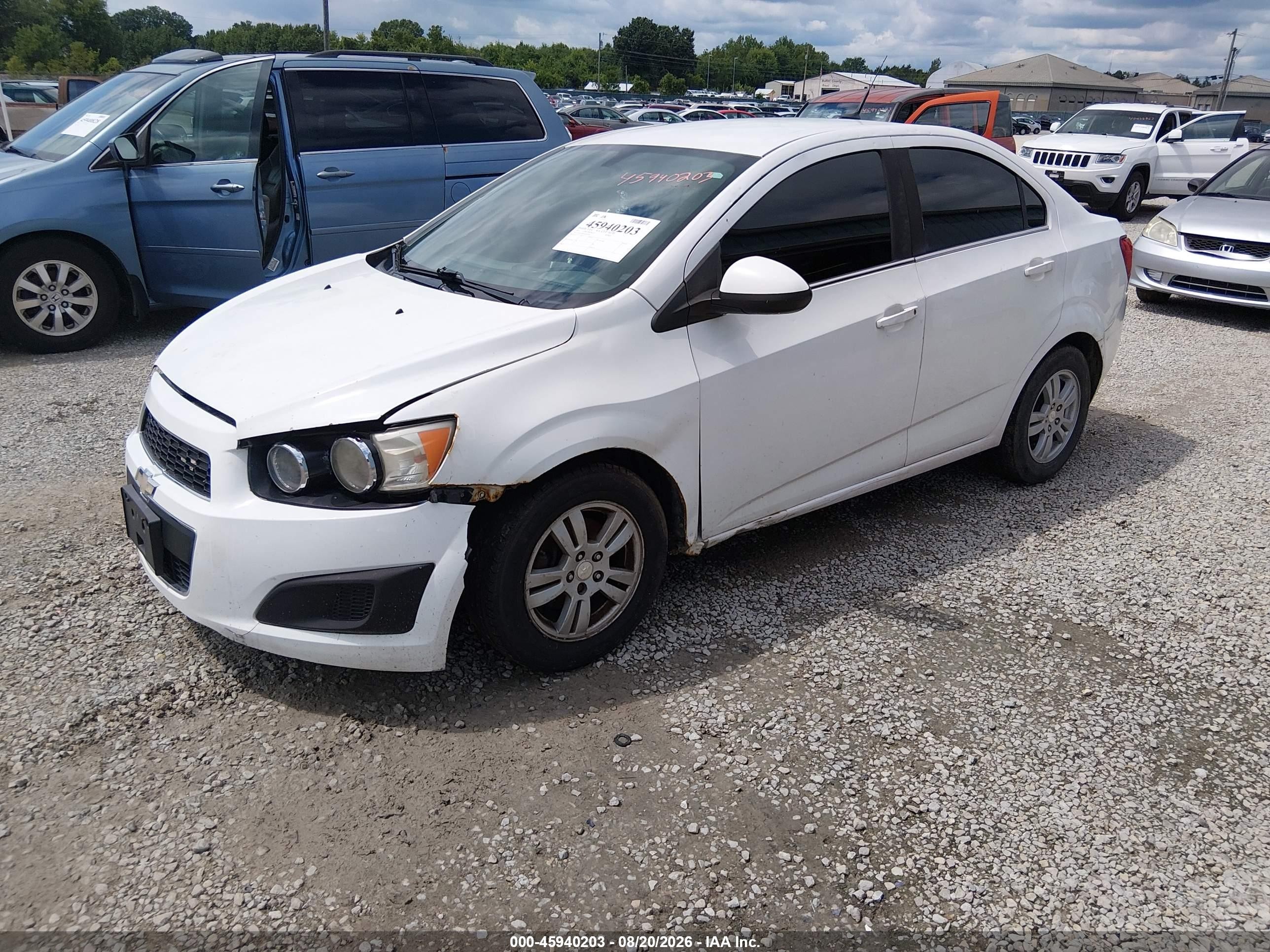 2014 Chevrolet Sonic Lt Auto White vin: 1G1JC5SH1E4202284