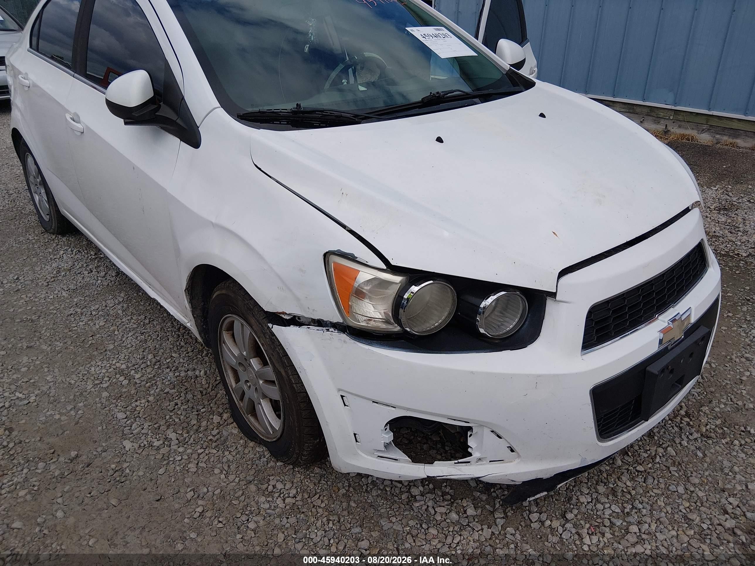 2014 Chevrolet Sonic Lt Auto White vin: 1G1JC5SH1E4202284