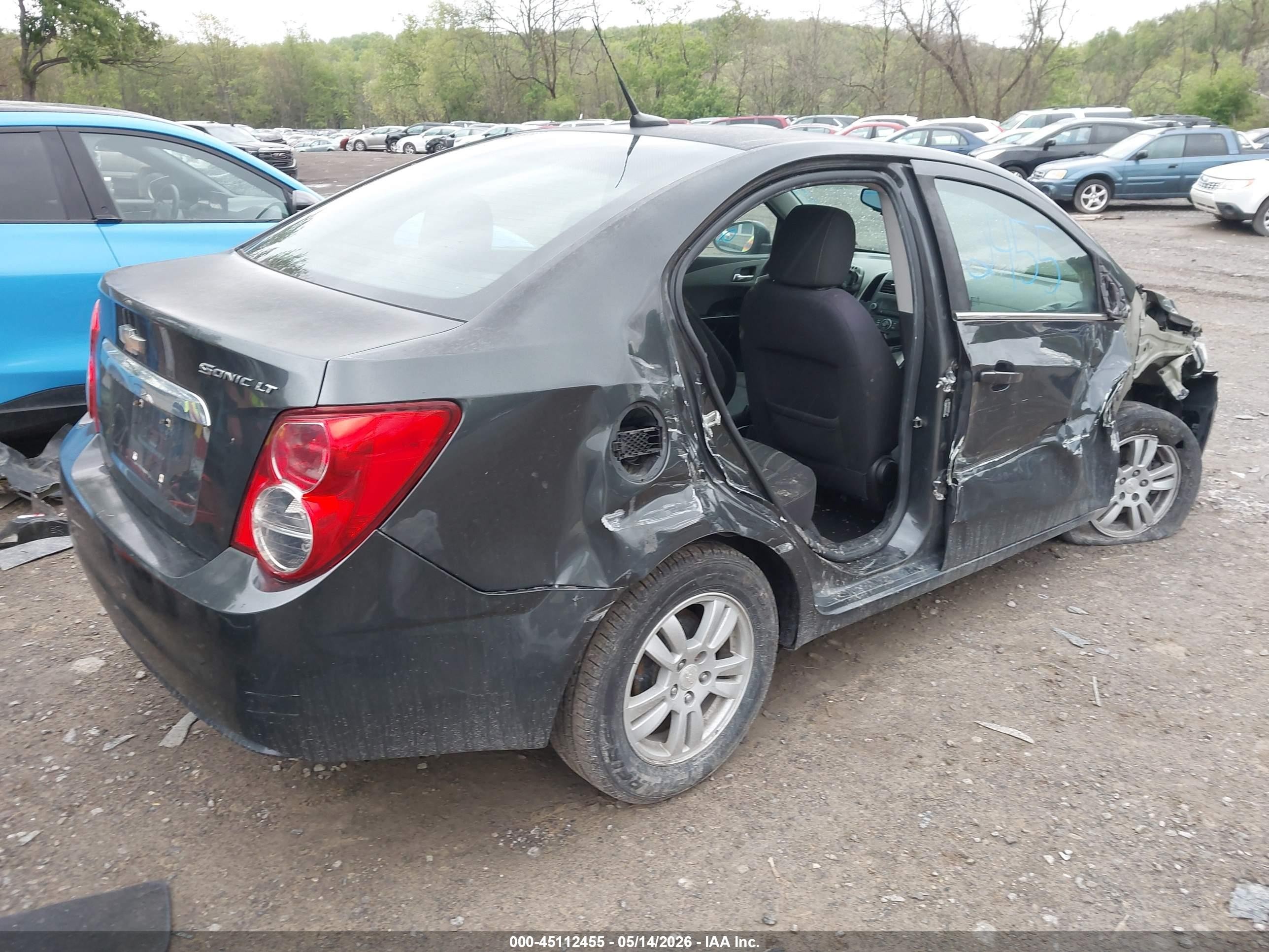 2014 Chevrolet Sonic Lt Auto Gray vin: 1G1JC5SH1E4217657