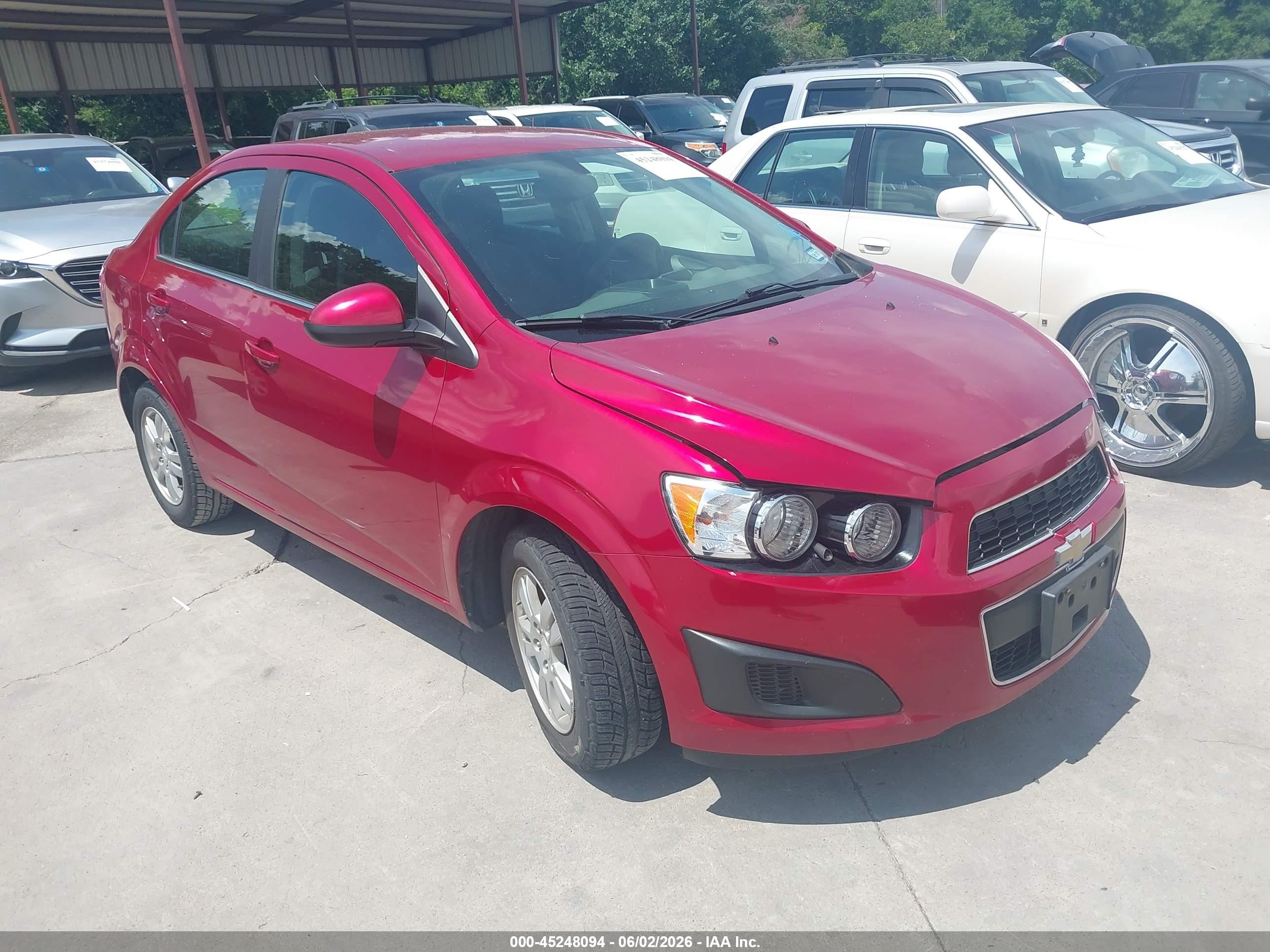 2015 Chevrolet Sonic Lt Auto Red vin: 1G1JC5SH1F4217708