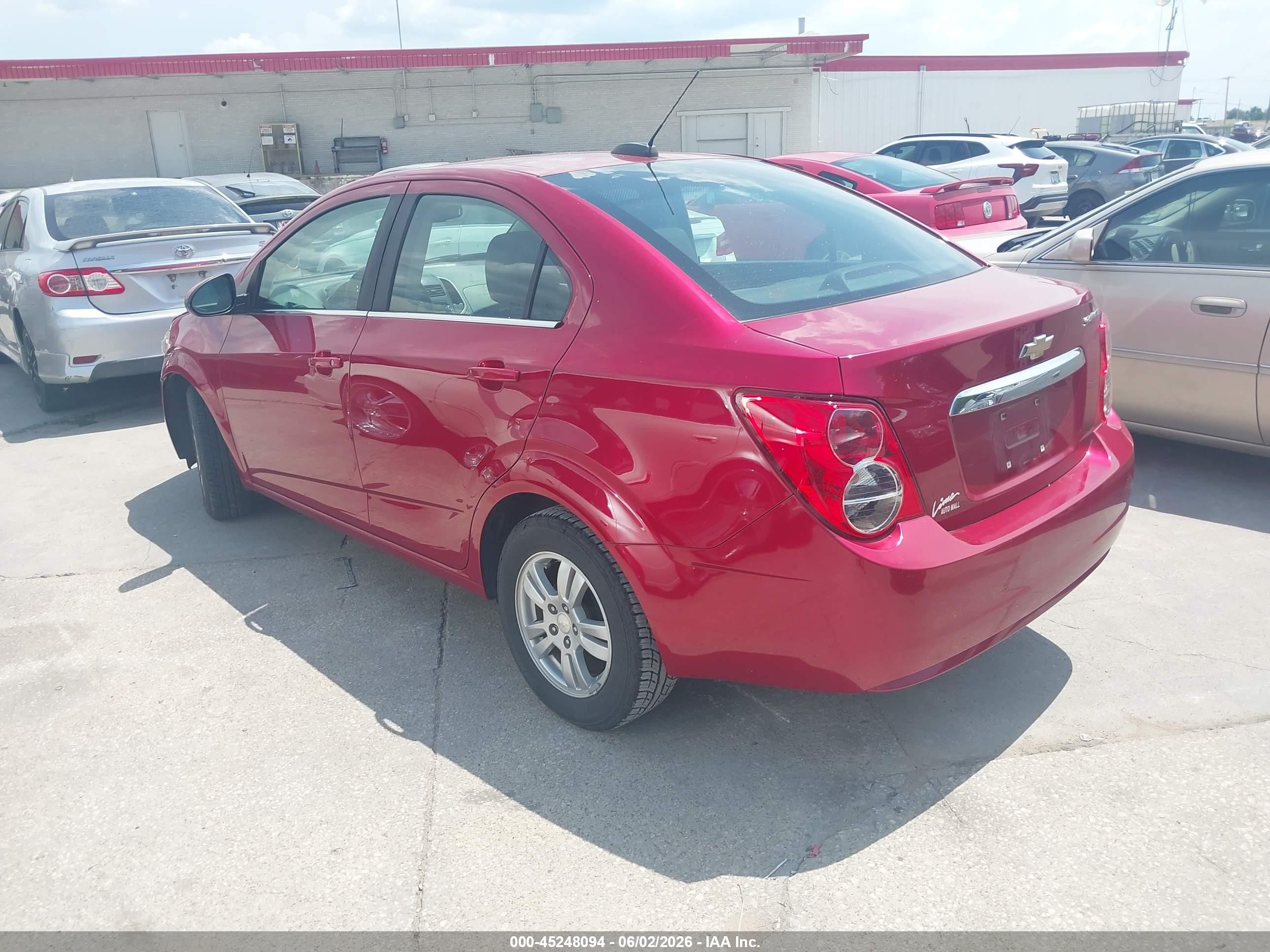 2015 Chevrolet Sonic Lt Auto Red vin: 1G1JC5SH1F4217708