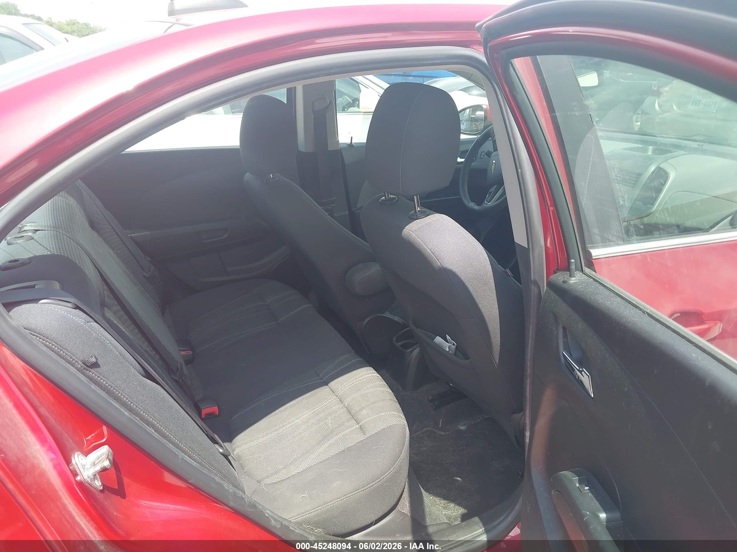 2015 Chevrolet Sonic Lt Auto Red vin: 1G1JC5SH1F4217708