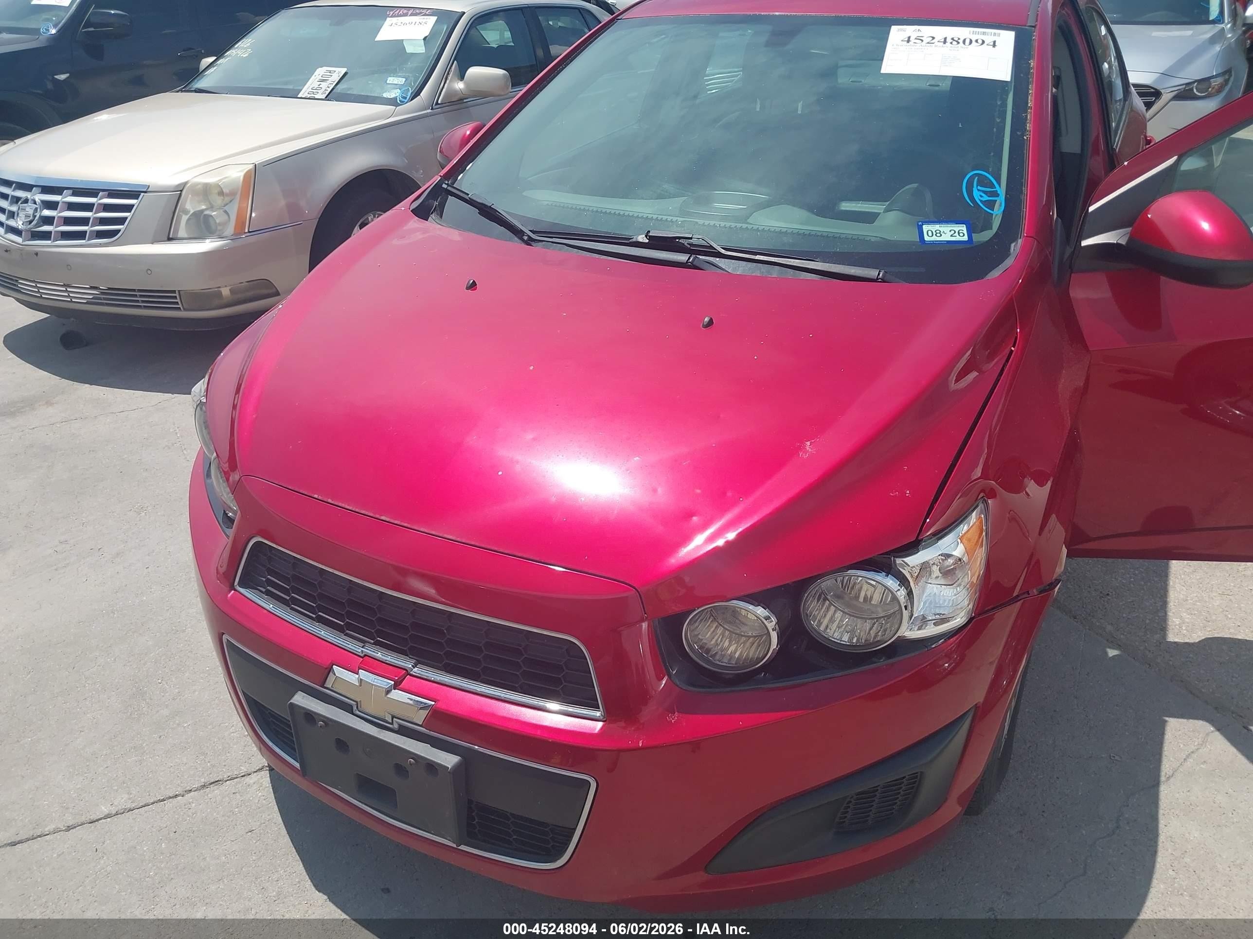 2015 Chevrolet Sonic Lt Auto Red vin: 1G1JC5SH1F4217708