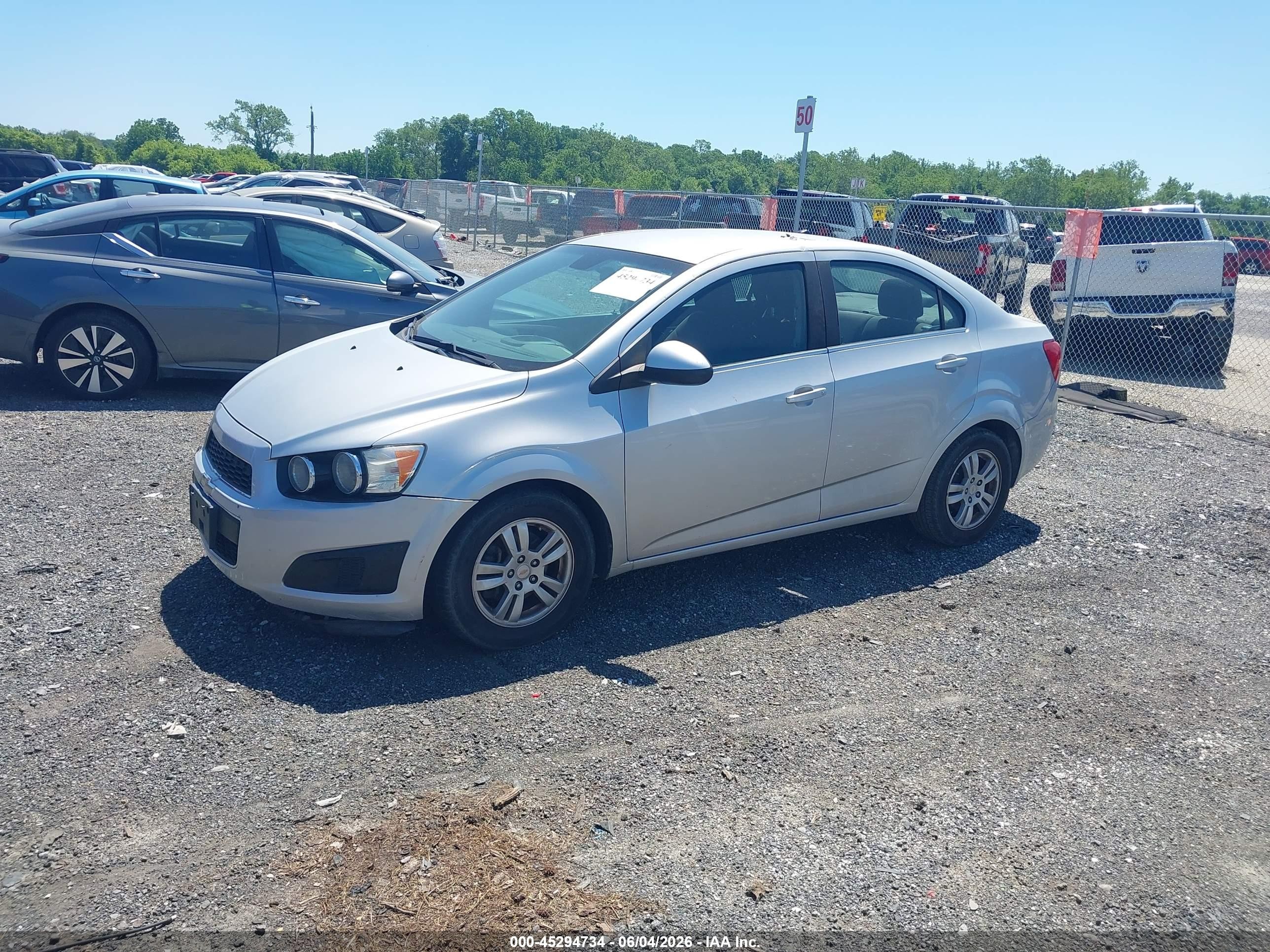 2012 Chevrolet Sonic 2lt Silver vin: 1G1JC5SH2C4104376