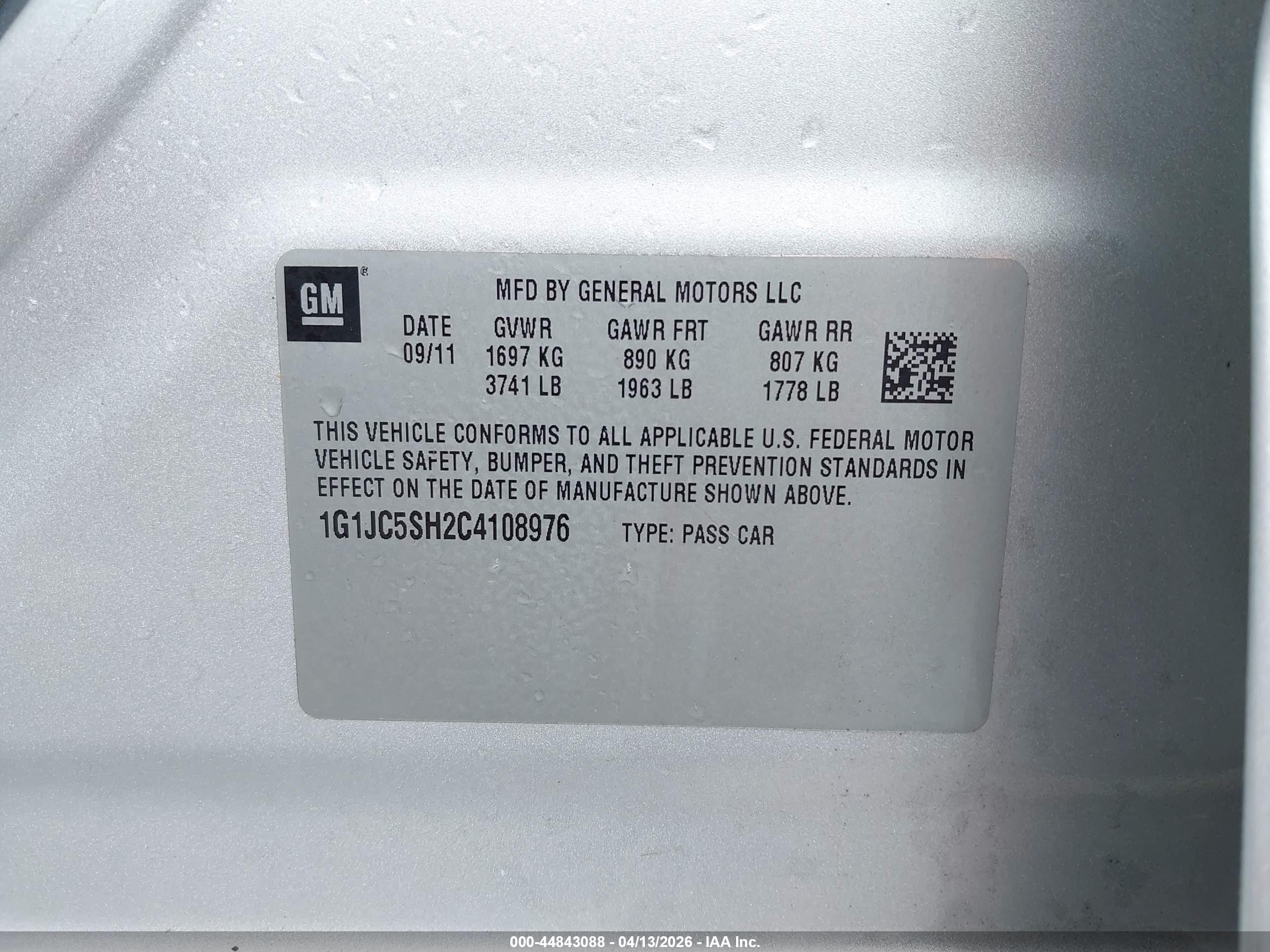 2012 Chevrolet Sonic 2lt Silver vin: 1G1JC5SH2C4108976