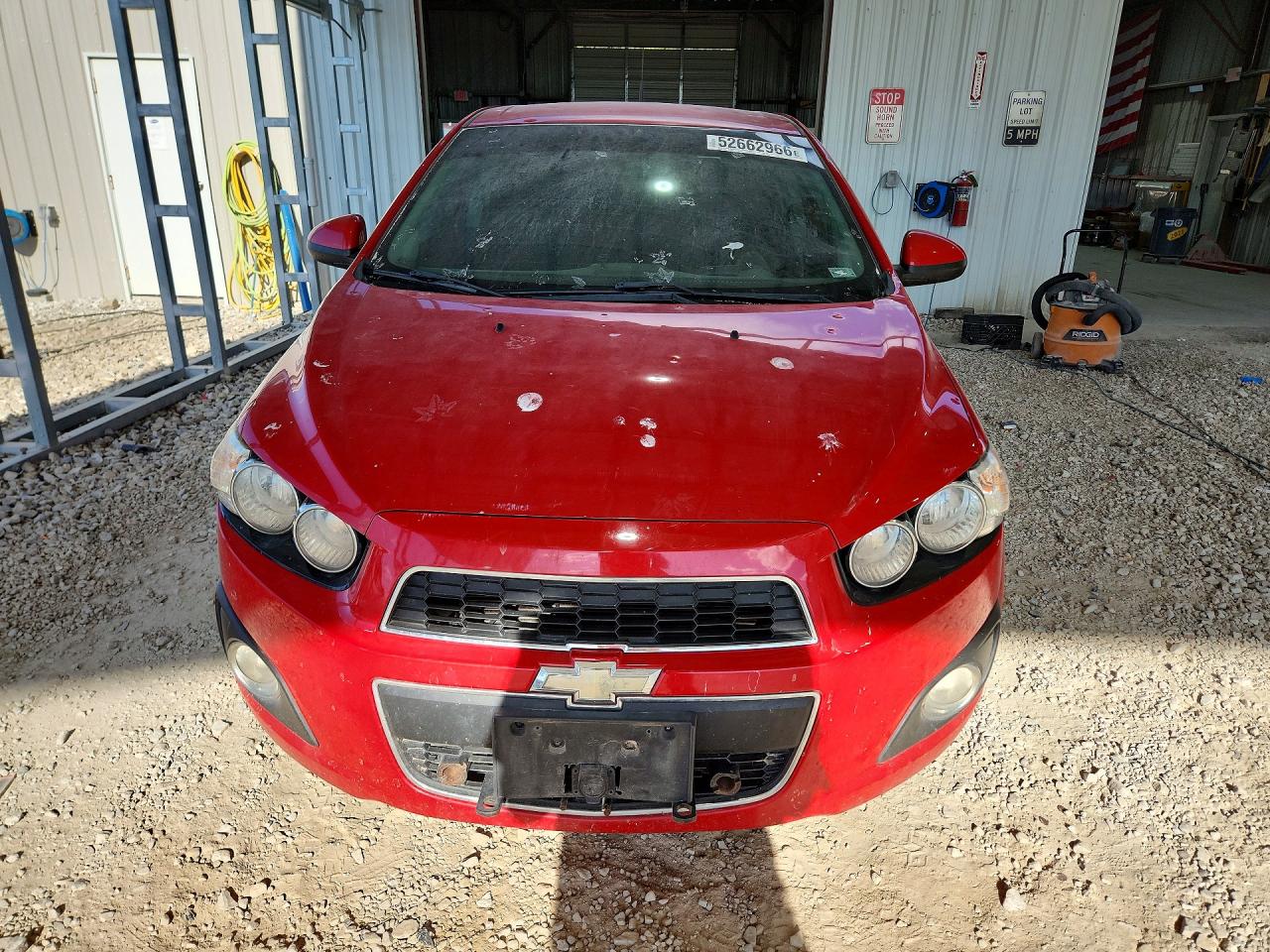 2012 Chevrolet Sonic Red vin: 1G1JC5SH2C4119542