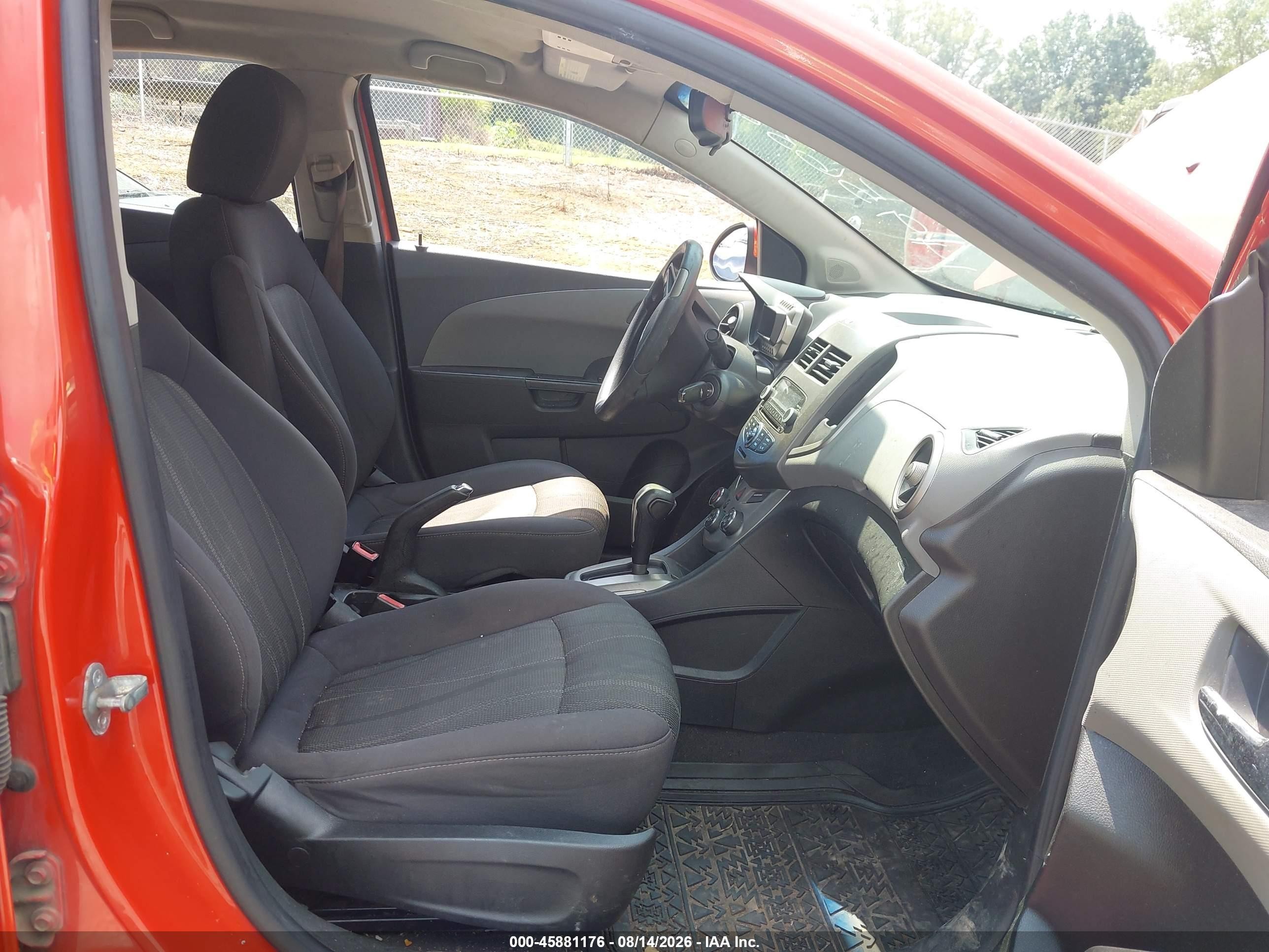 2012 Chevrolet Sonic 2lt Orange vin: 1G1JC5SH2C4140360