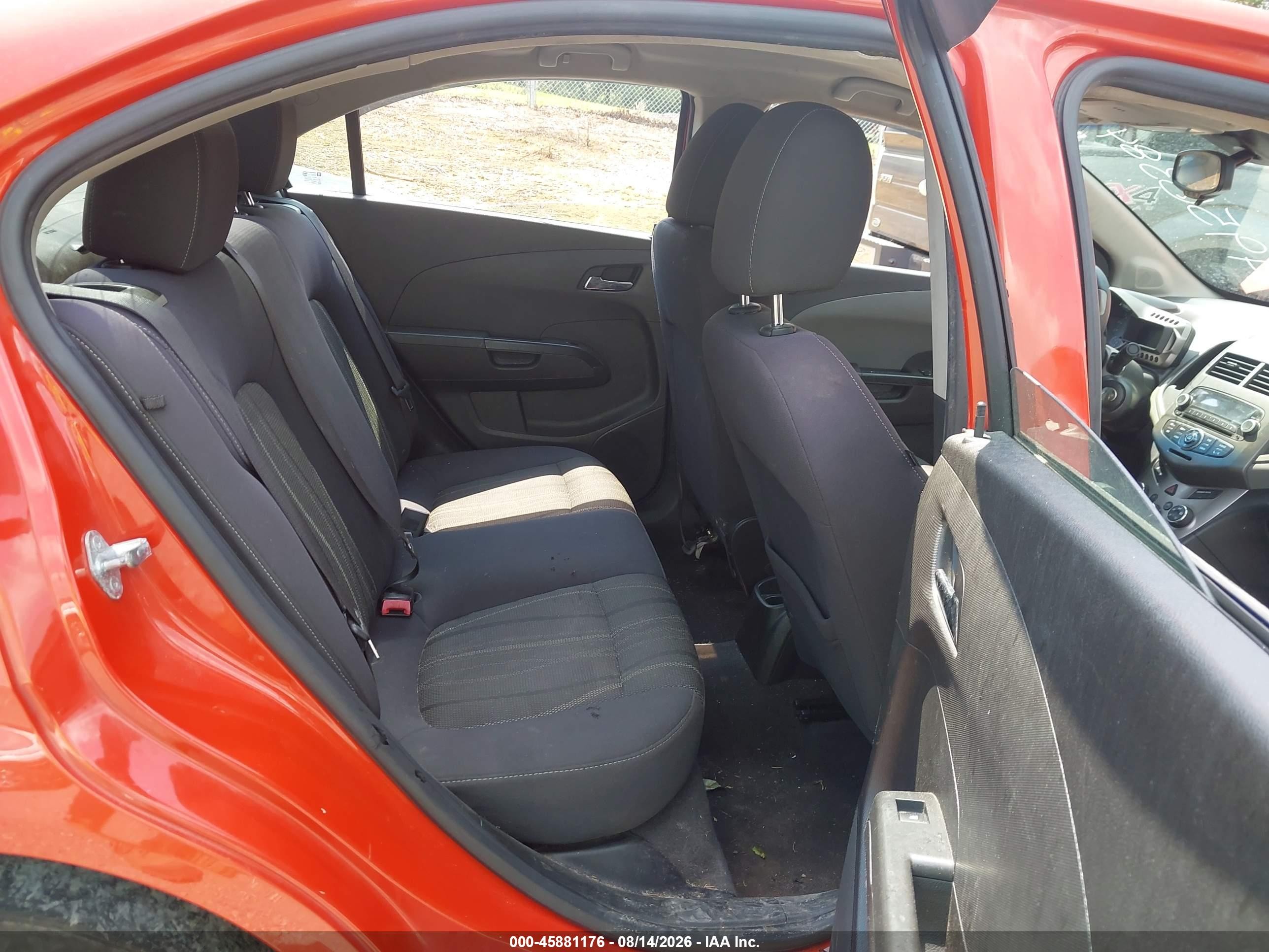 2012 Chevrolet Sonic 2lt Orange vin: 1G1JC5SH2C4140360
