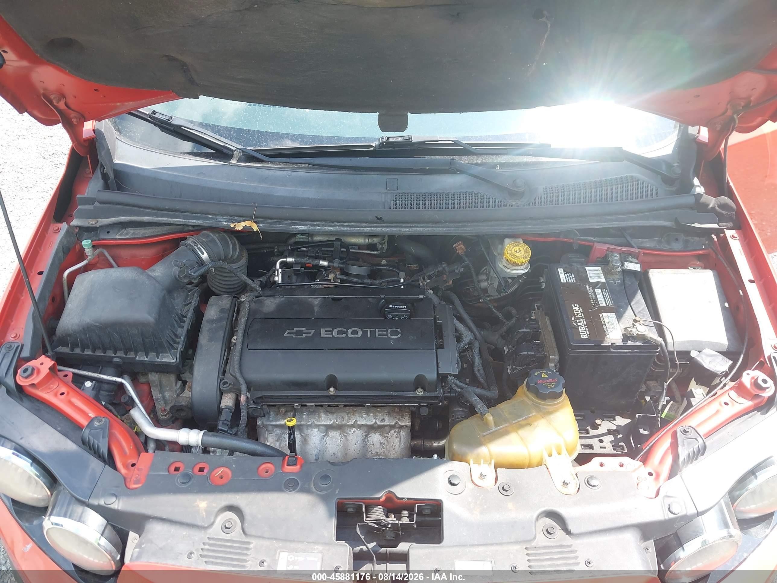 2012 Chevrolet Sonic 2lt Orange vin: 1G1JC5SH2C4140360