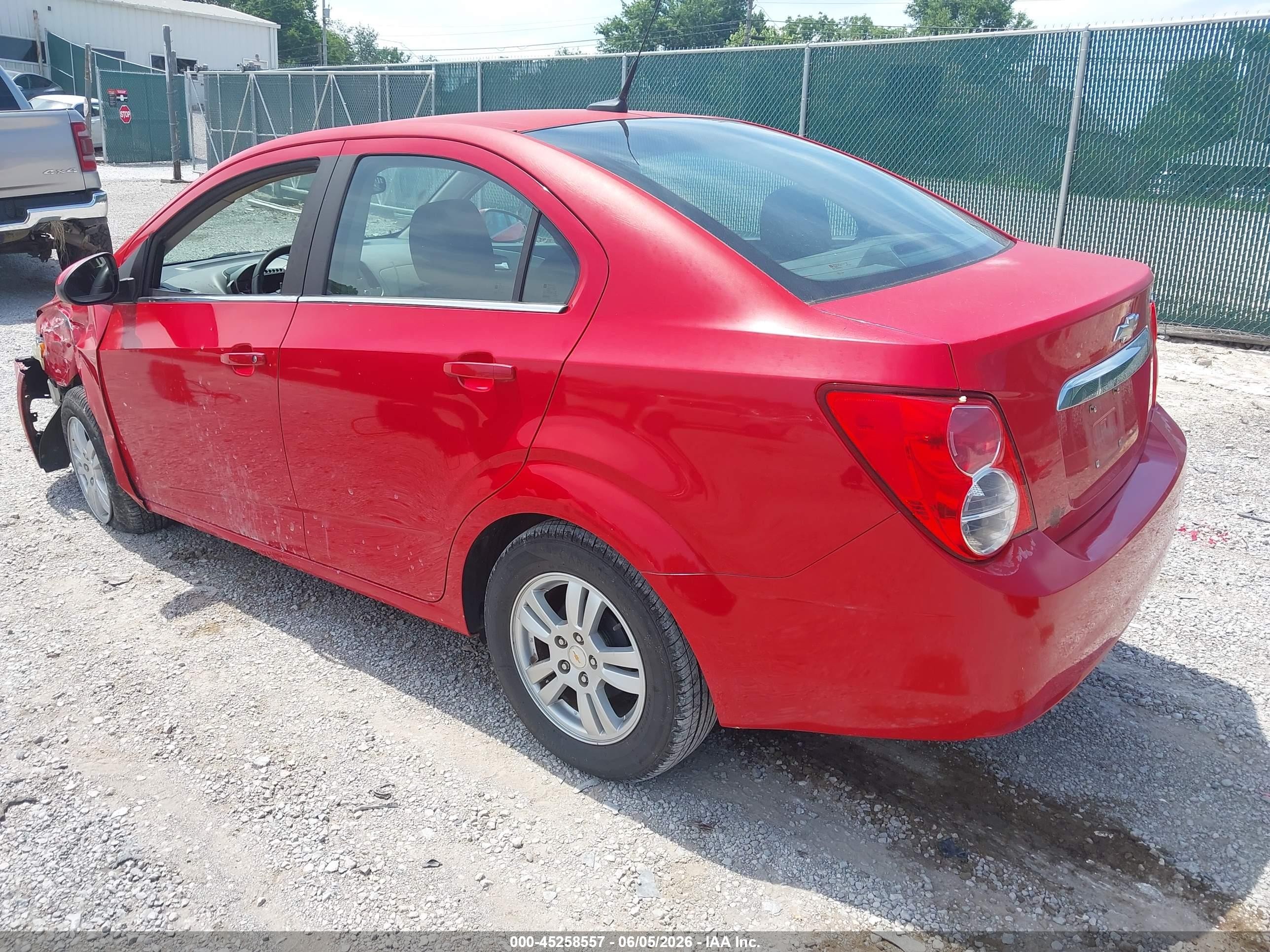 2012 Chevrolet Sonic 2lt Red vin: 1G1JC5SH2C4166232