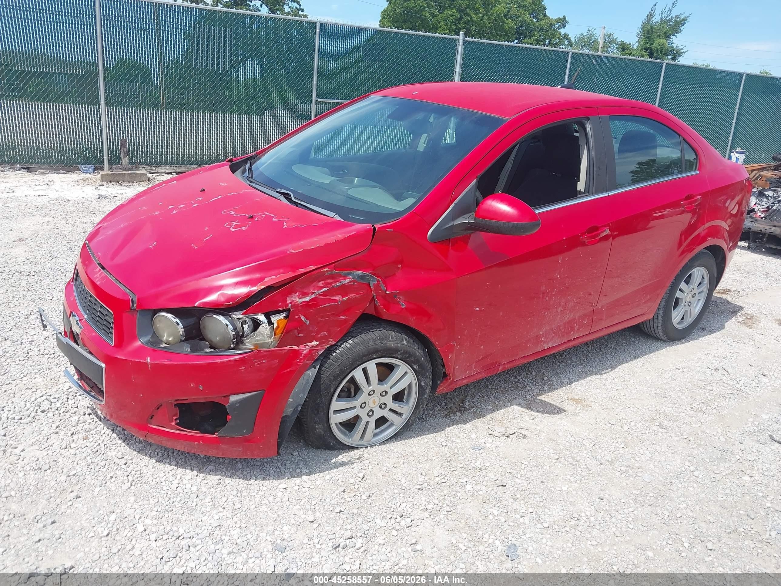 2012 Chevrolet Sonic 2lt Red vin: 1G1JC5SH2C4166232