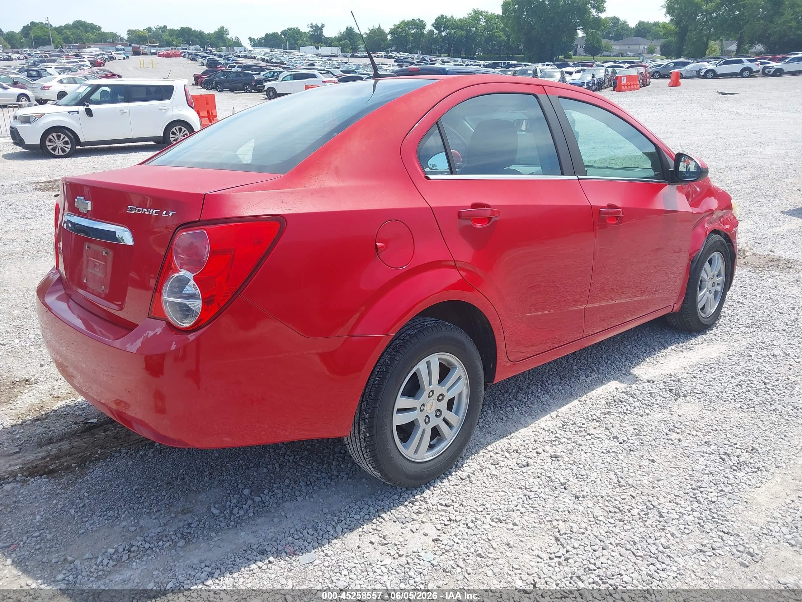 2012 Chevrolet Sonic 2lt Red vin: 1G1JC5SH2C4166232