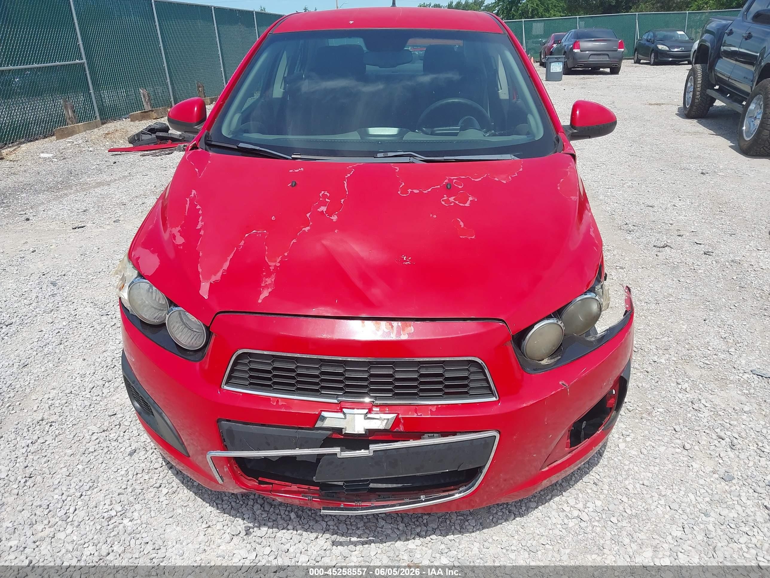 2012 Chevrolet Sonic 2lt Red vin: 1G1JC5SH2C4166232