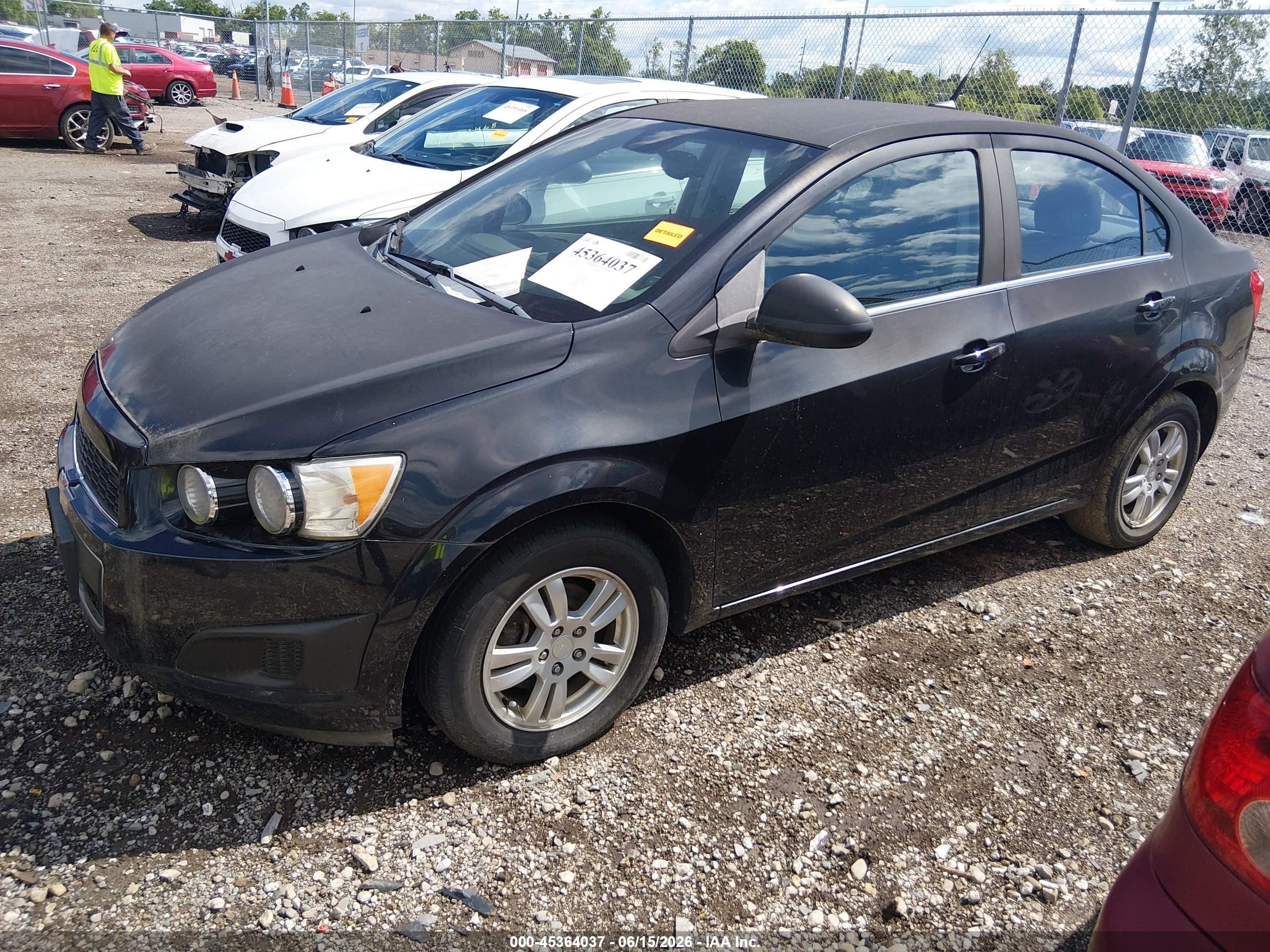 2013 Chevrolet Sonic Lt Auto Black vin: 1G1JC5SH2D4107408