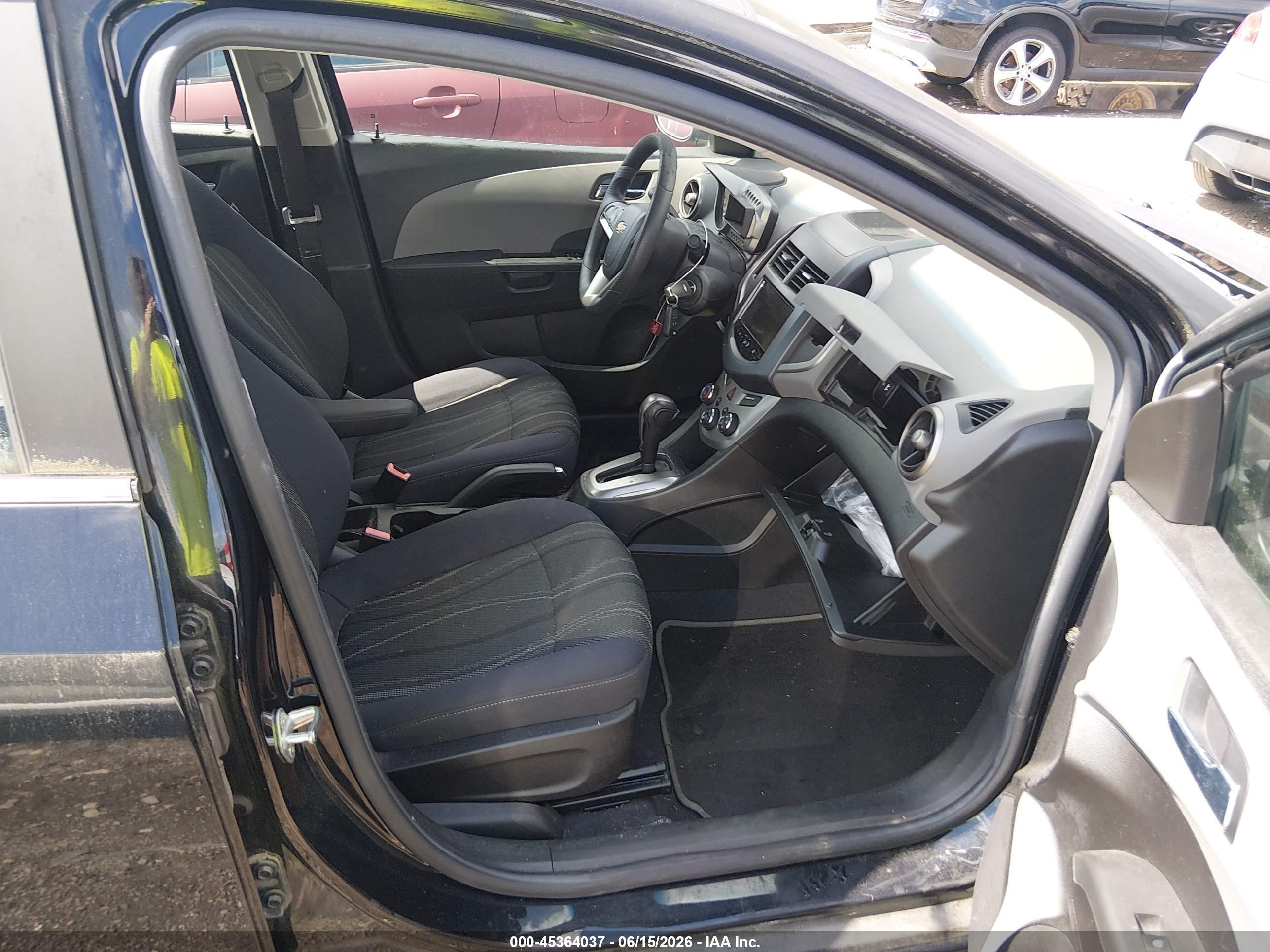 2013 Chevrolet Sonic Lt Auto Black vin: 1G1JC5SH2D4107408