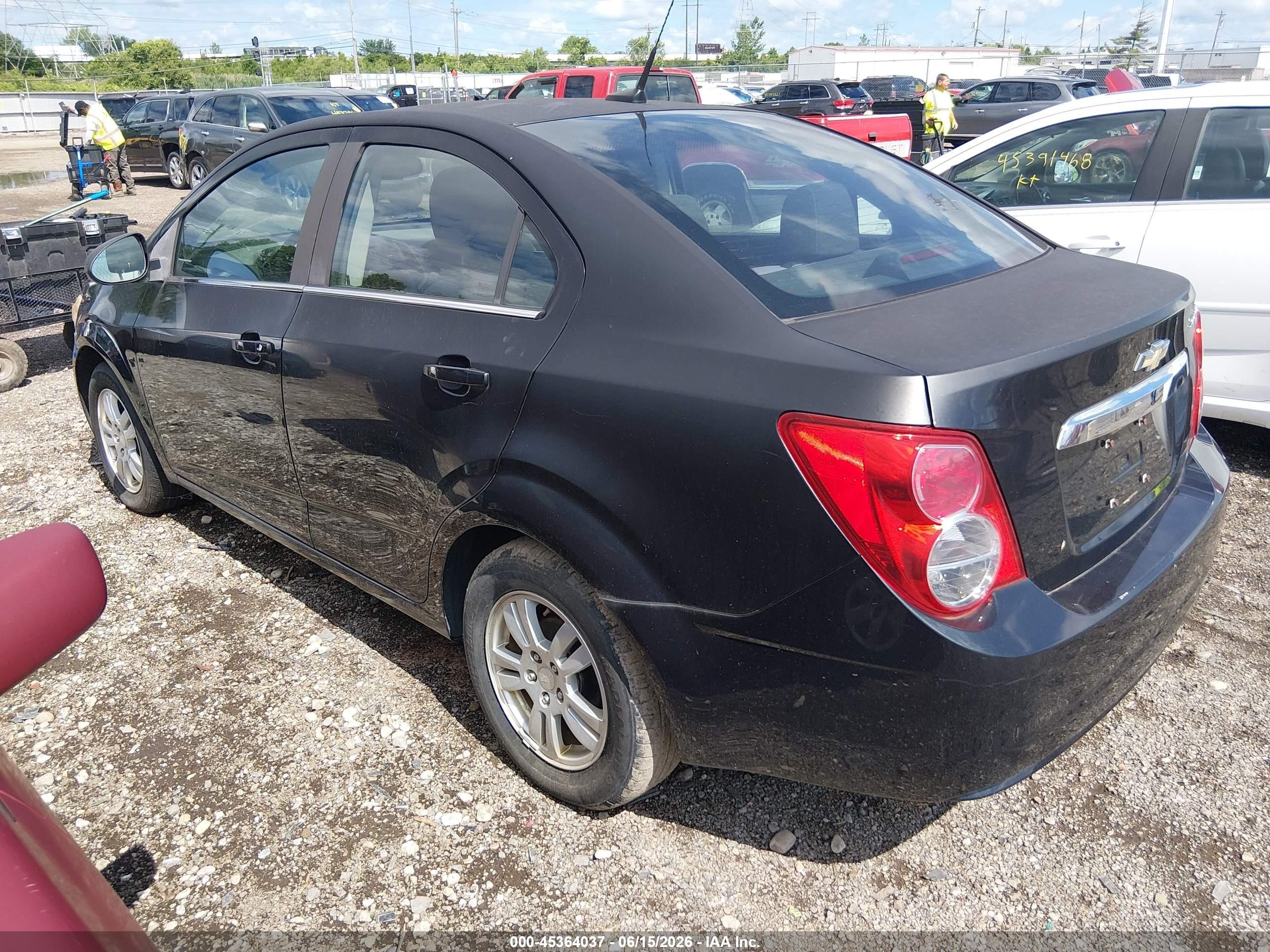 2013 Chevrolet Sonic Lt Auto Black vin: 1G1JC5SH2D4107408