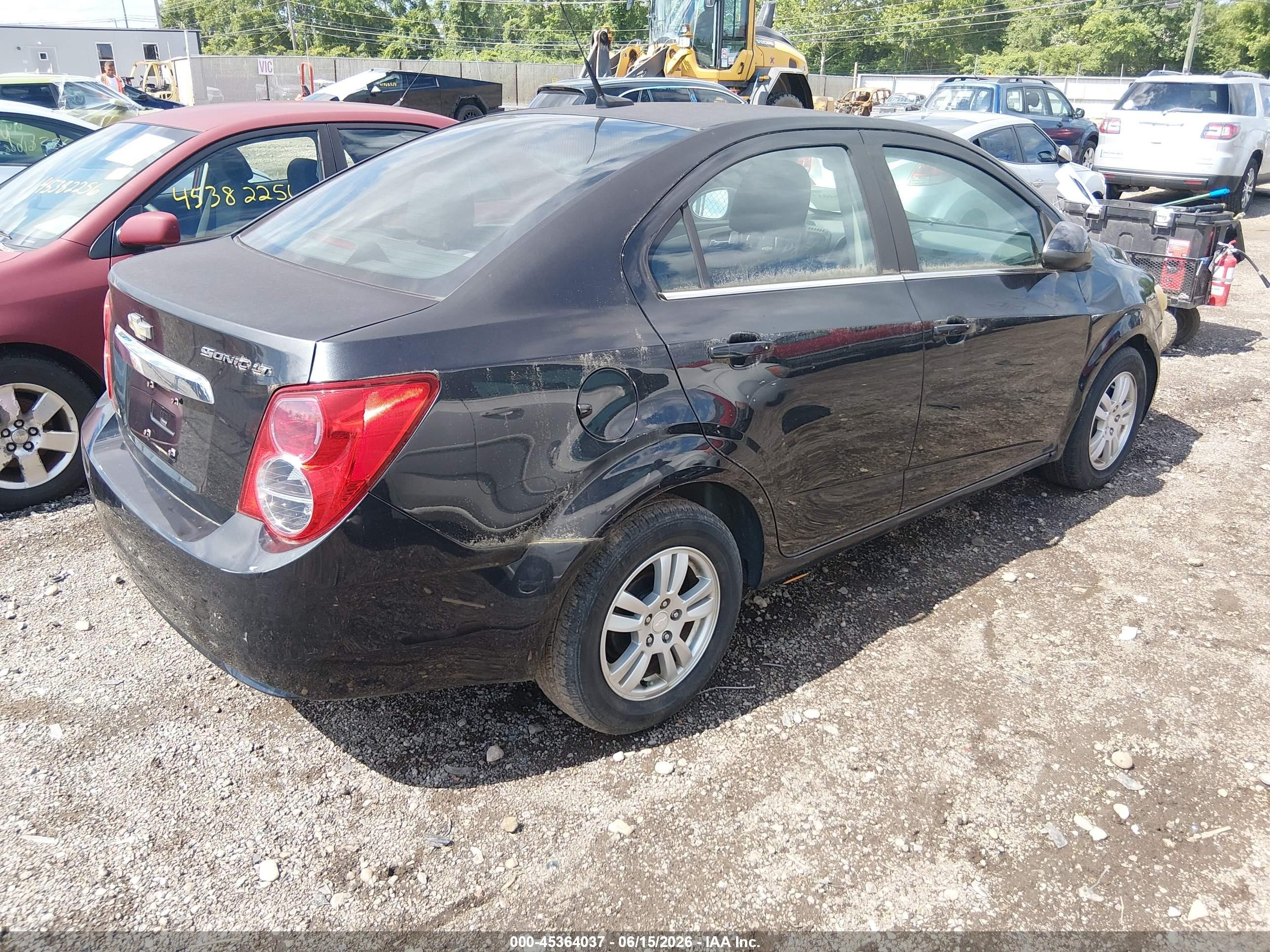 2013 Chevrolet Sonic Lt Auto Black vin: 1G1JC5SH2D4107408