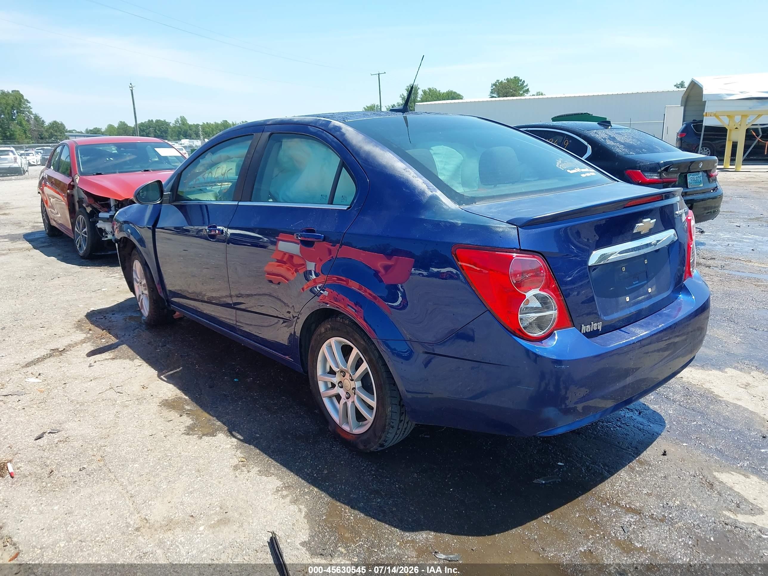 2013 Chevrolet Sonic Lt Auto Blue vin: 1G1JC5SH2D4238225