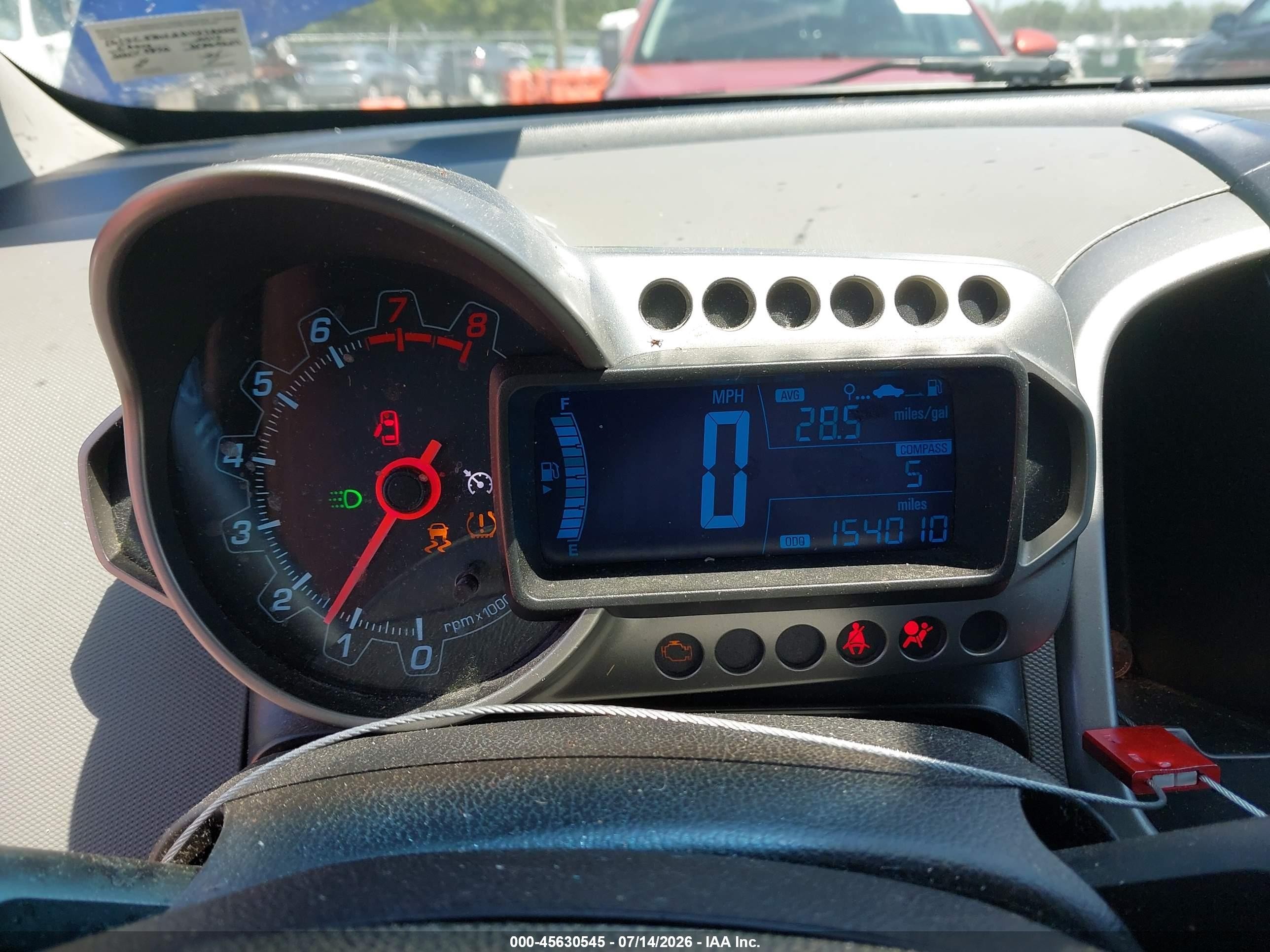 2013 Chevrolet Sonic Lt Auto Blue vin: 1G1JC5SH2D4238225